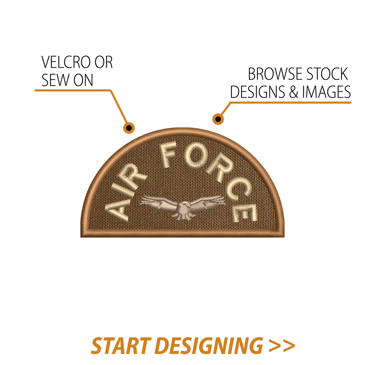 Create Your Own Patch (1.75 x 3.3" Semi Circle)