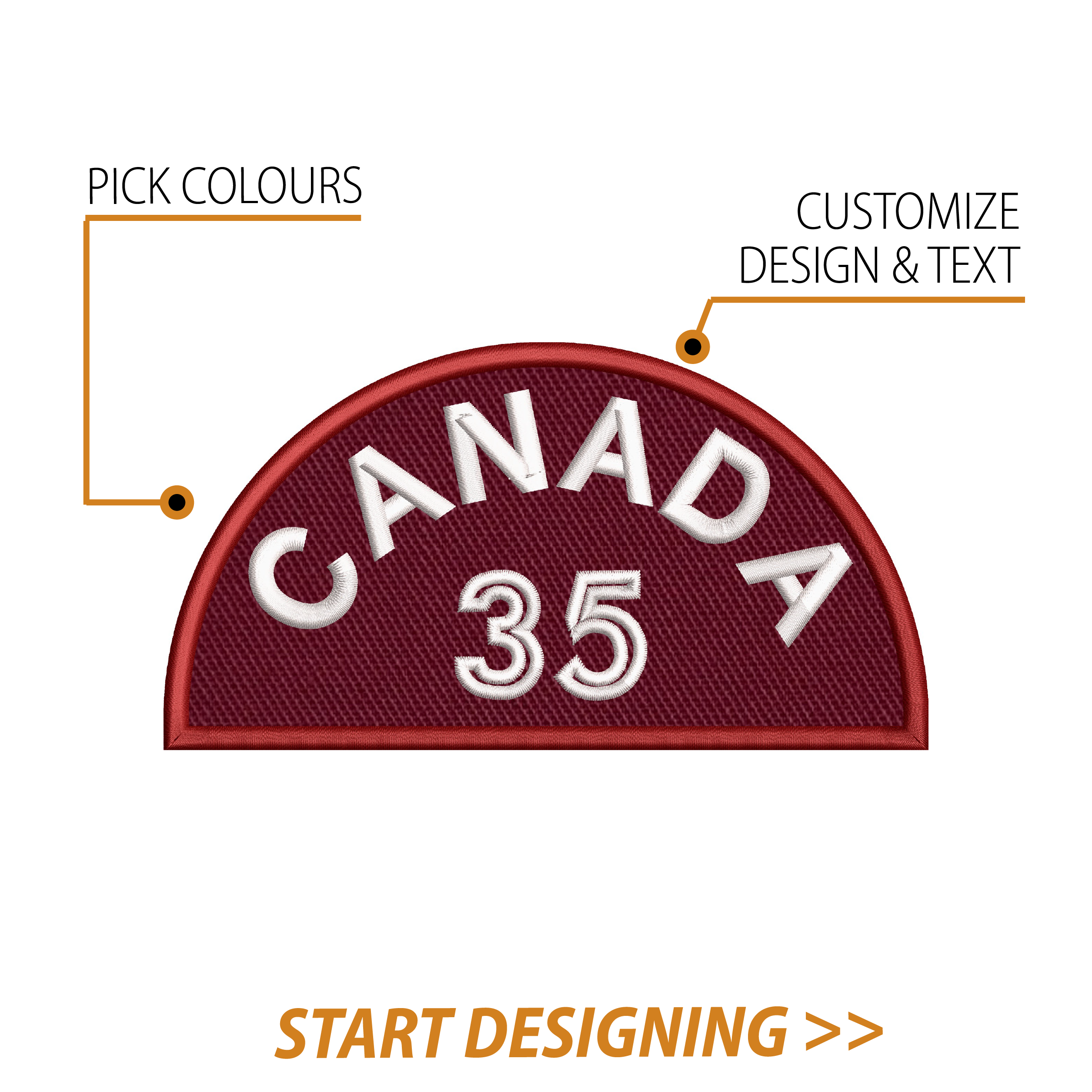 Create Your Own Patch (3.25 x 6.1" Semi Circle)