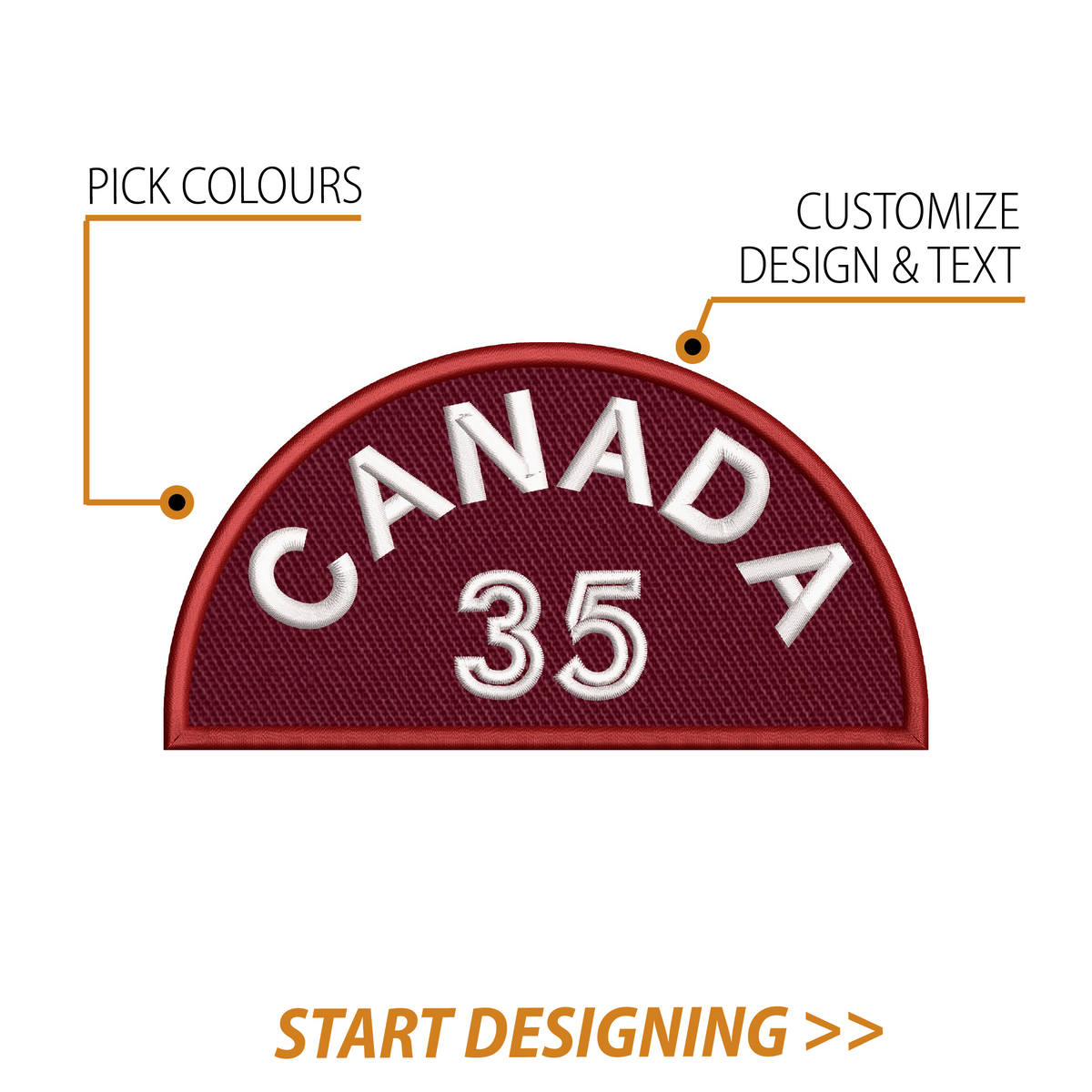 Create Your Own Patch (3.25 x 6.1" Semi Circle)
