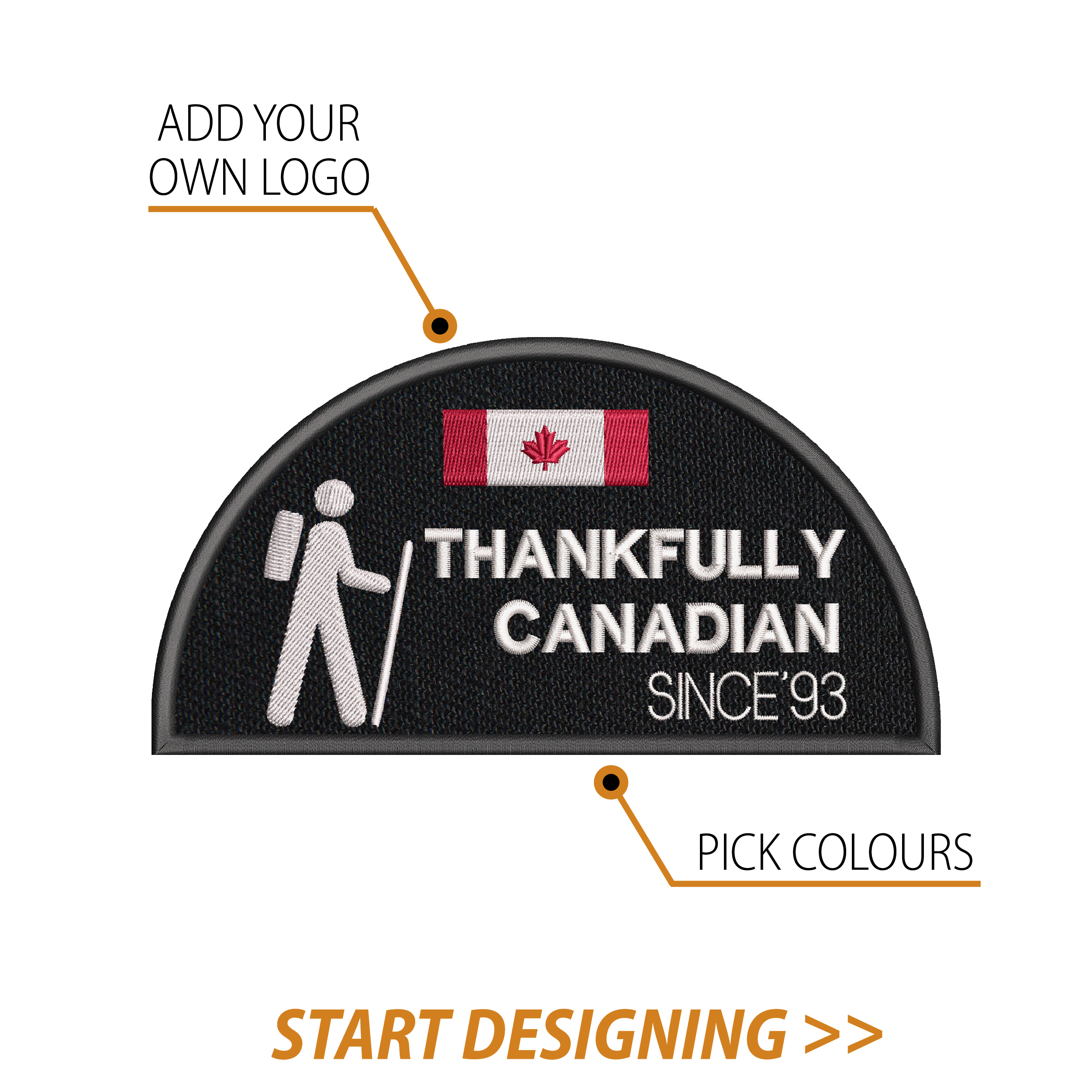 Create Your Own Patch (3.5 x 6.6" Semi Circle)