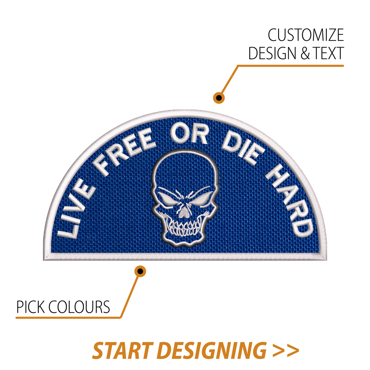 Create Your Own Patch (3.75 x 7" Semi Circle)