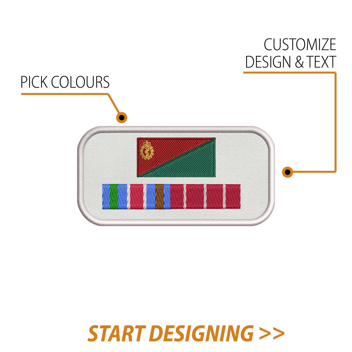 Create Your Own Rectangle Patch 2 x 4