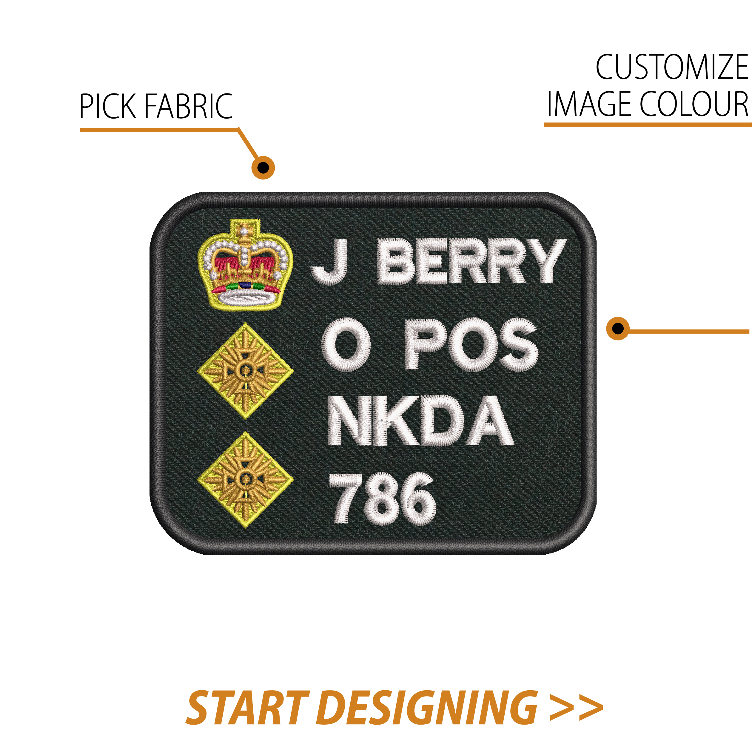 Create Your Own Rectangle Patch (3 x 3.70" Curved Edges)
