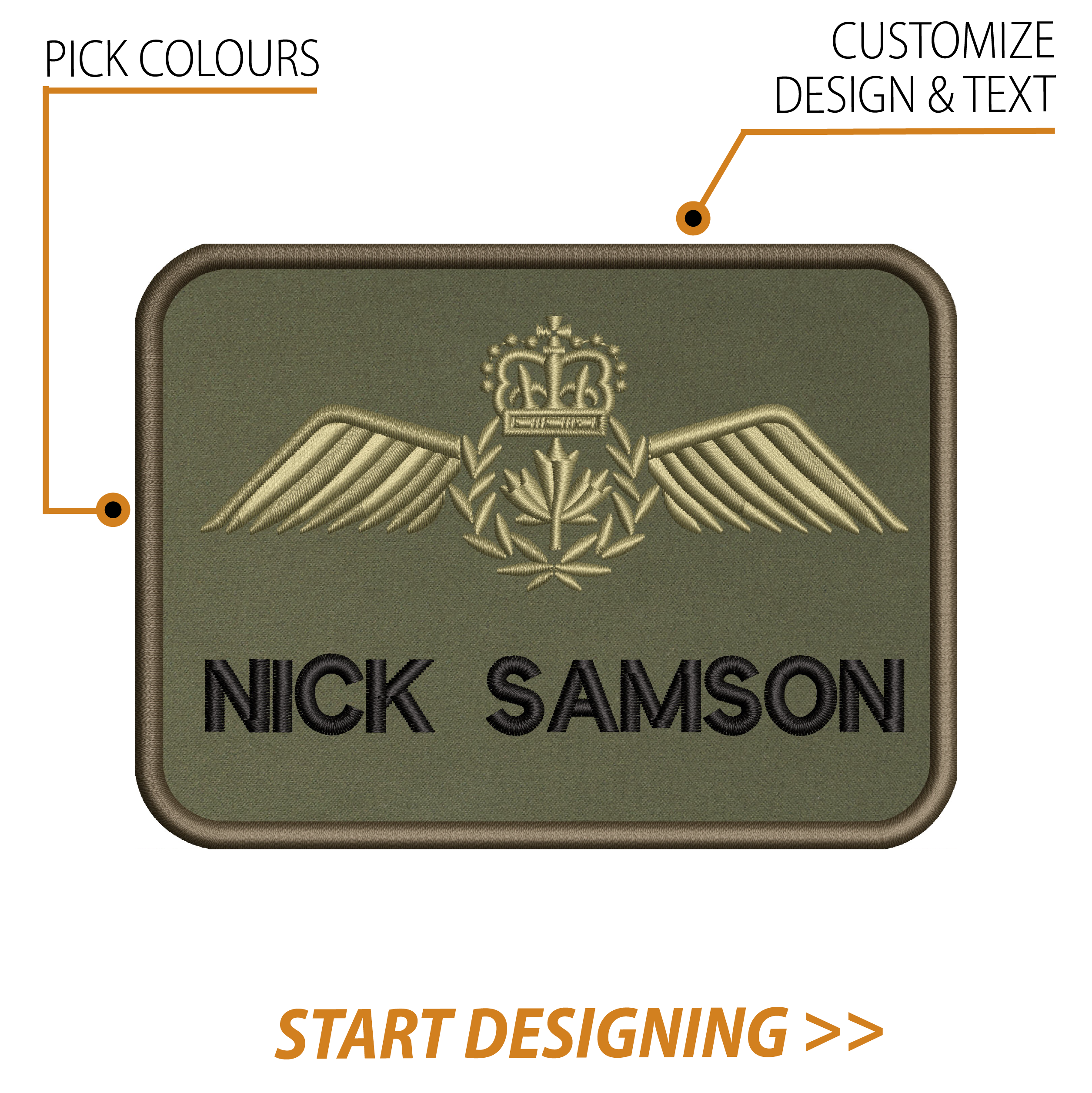 Create Your Own Rectangle Patch (3.75 x 5" Curved Edges)