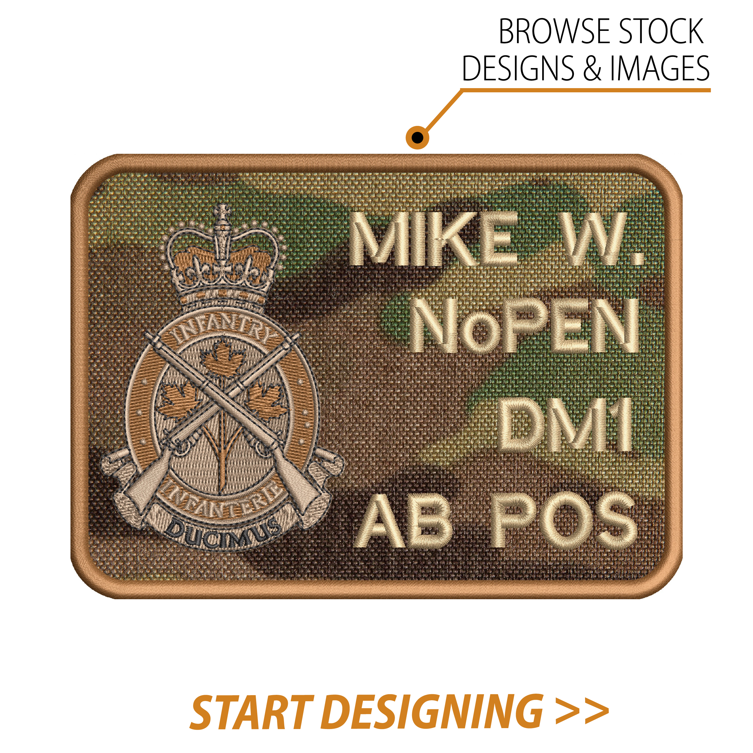 Create Your Own Rectangle Patch (4.35 x 6" Curved Edges)