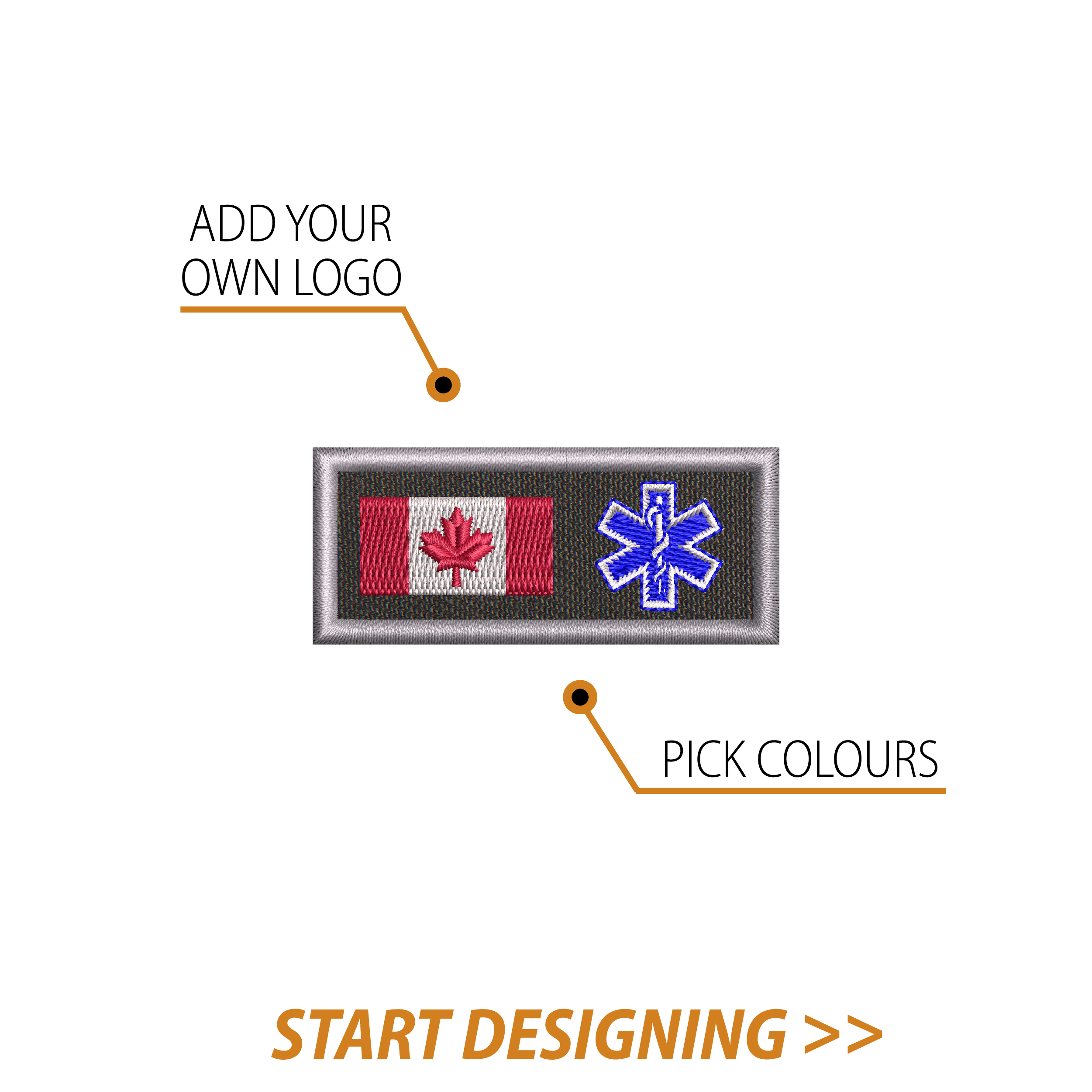 Create Your Own Rectangle Patch (1 x 2.5" Straight Edges)