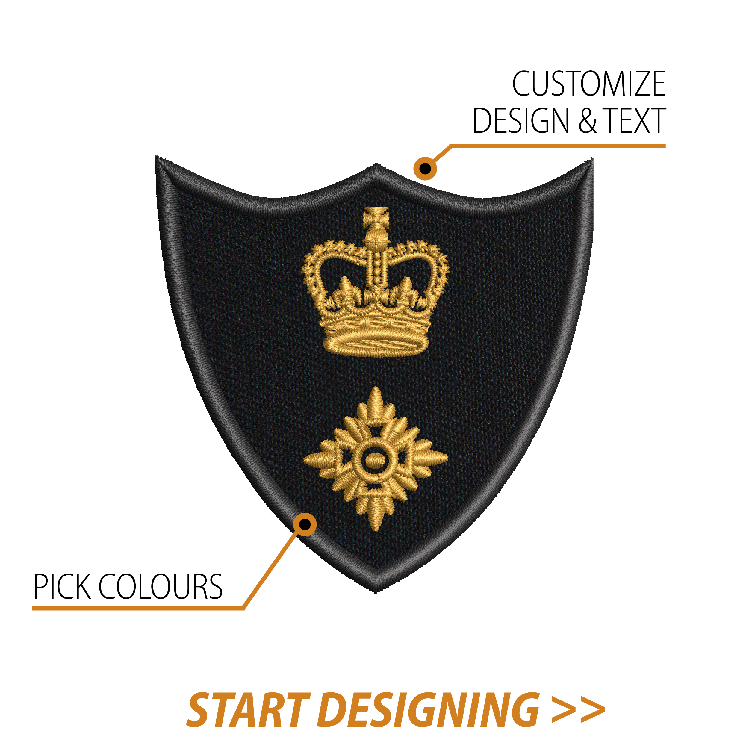 Create Your Own Shield Patch (2.75" Beveled Shield)