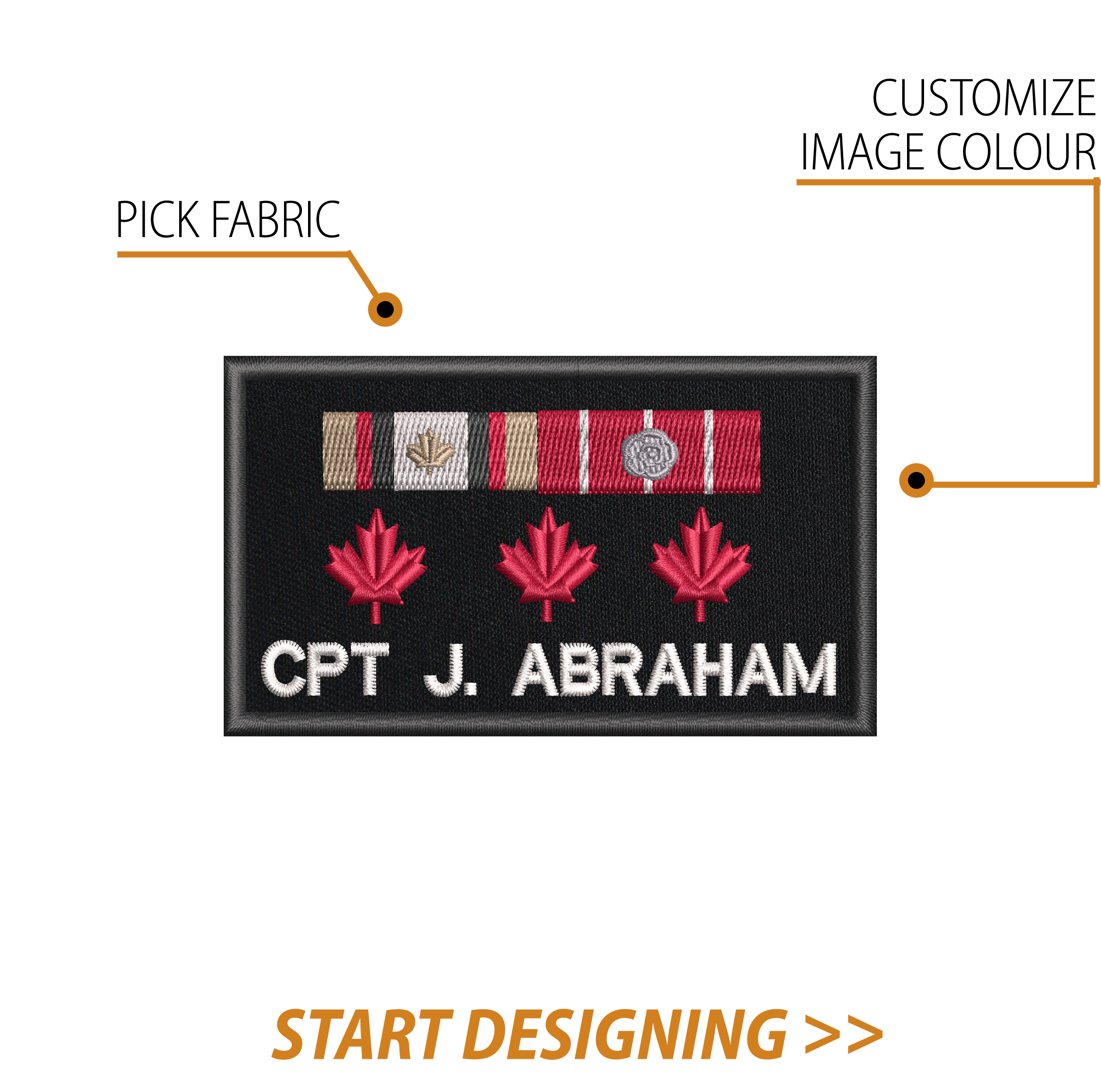 Create Your Own Rectangle Patch (2.5 x 4.3" Straight Edges)