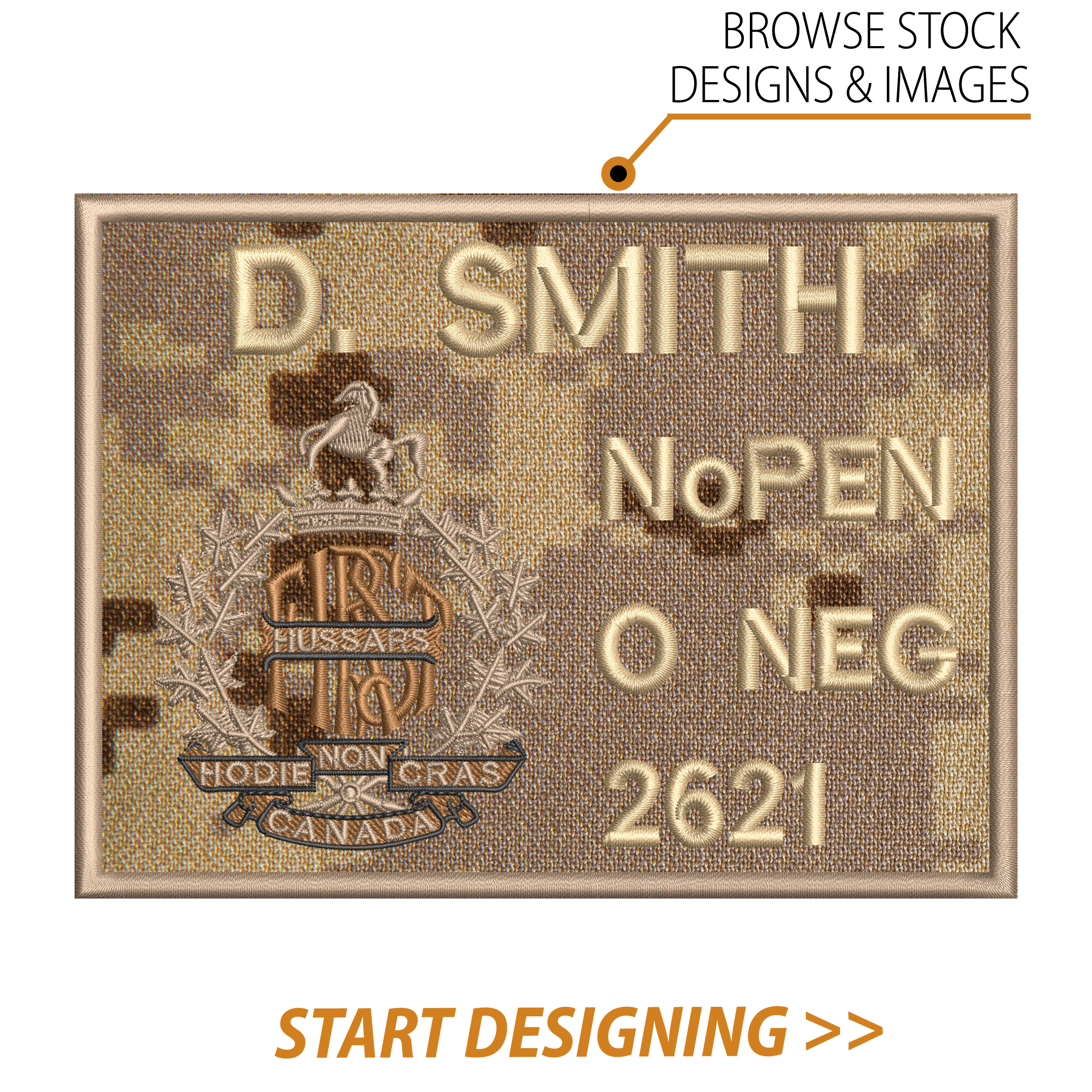 Create Your Own Rectangle Patch (4.35 x 6" Straight Edges)