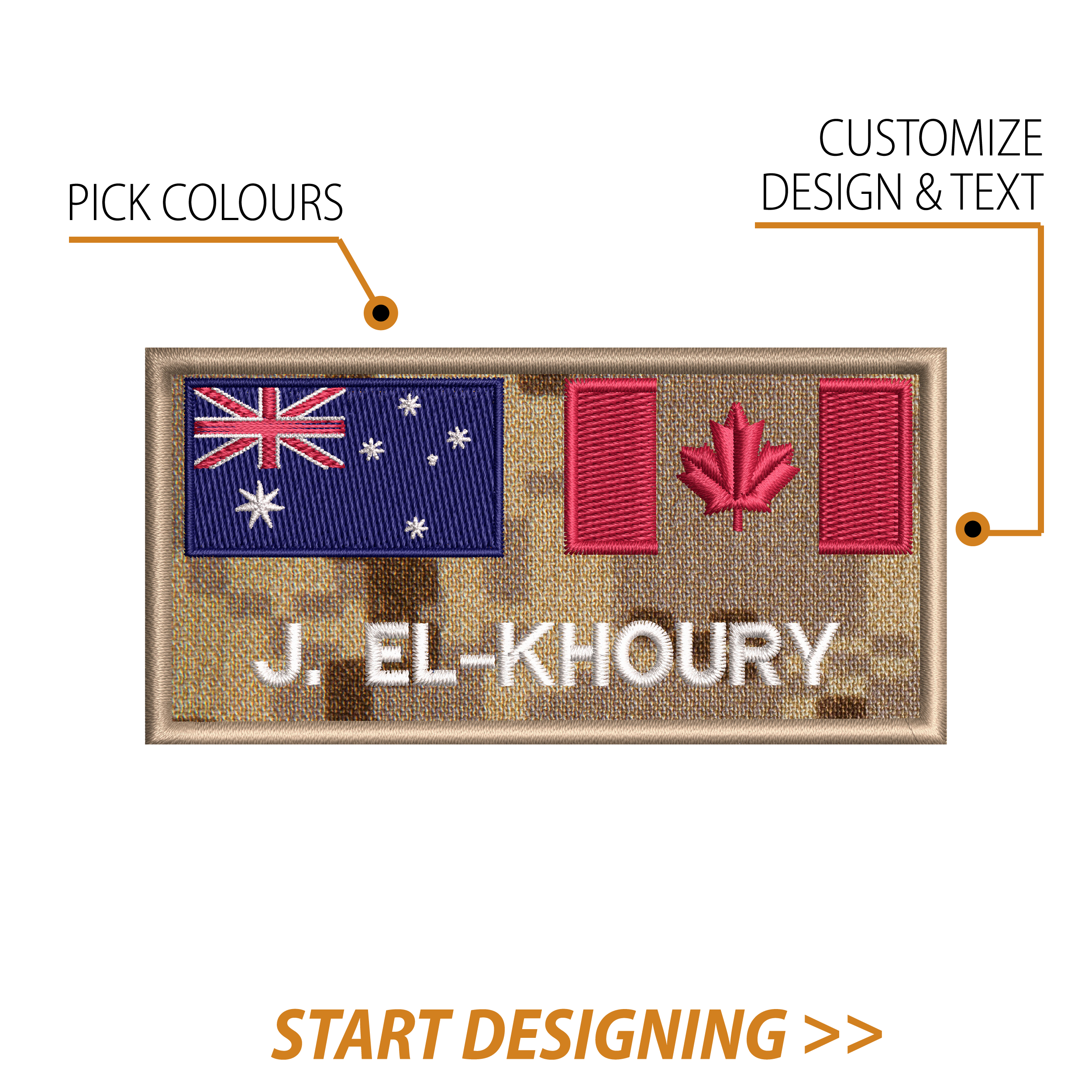 Create Your Own Nametape(2 x 4" Straight Corners)