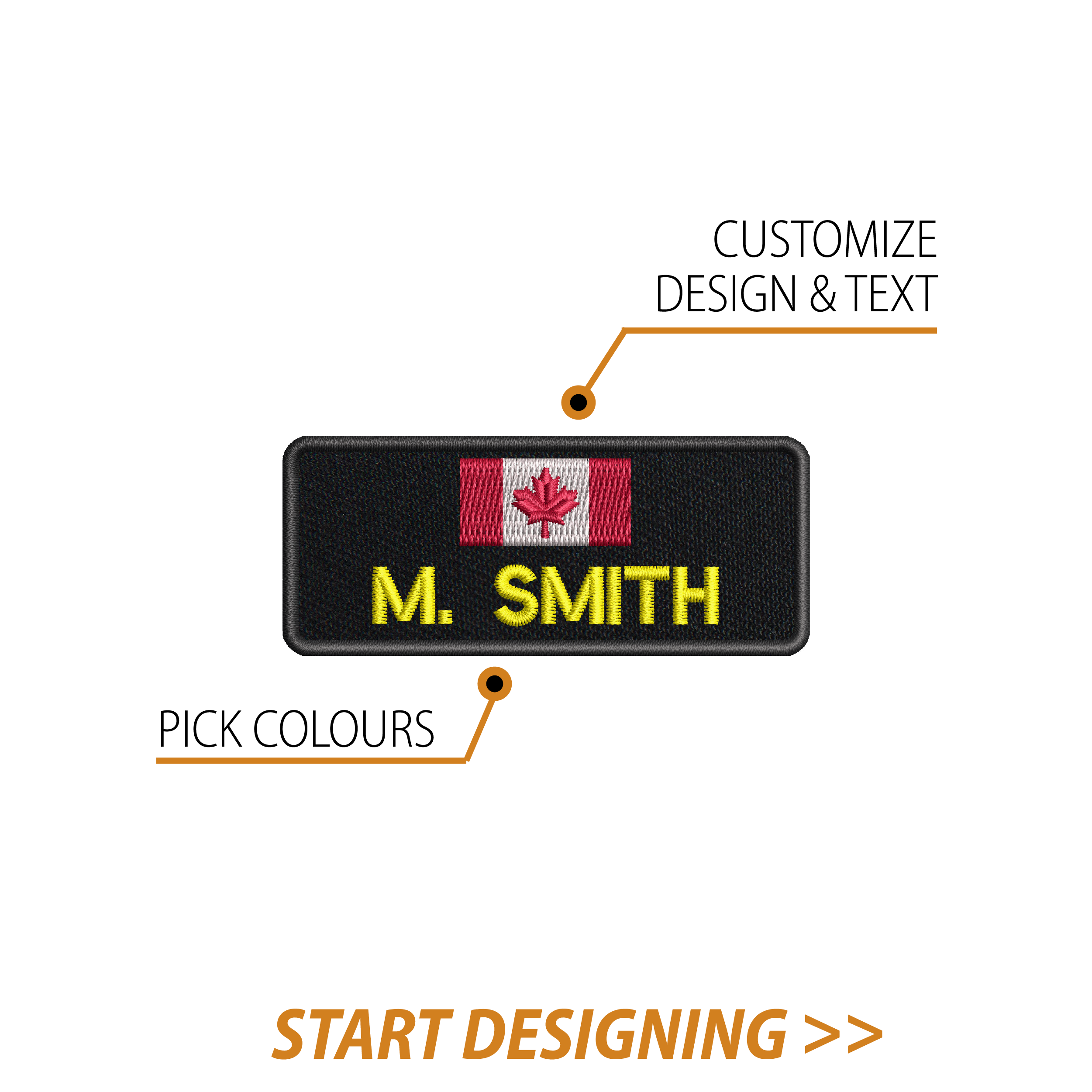 Create Your Own Nametape(1.25 x 3" Rounded Corners)