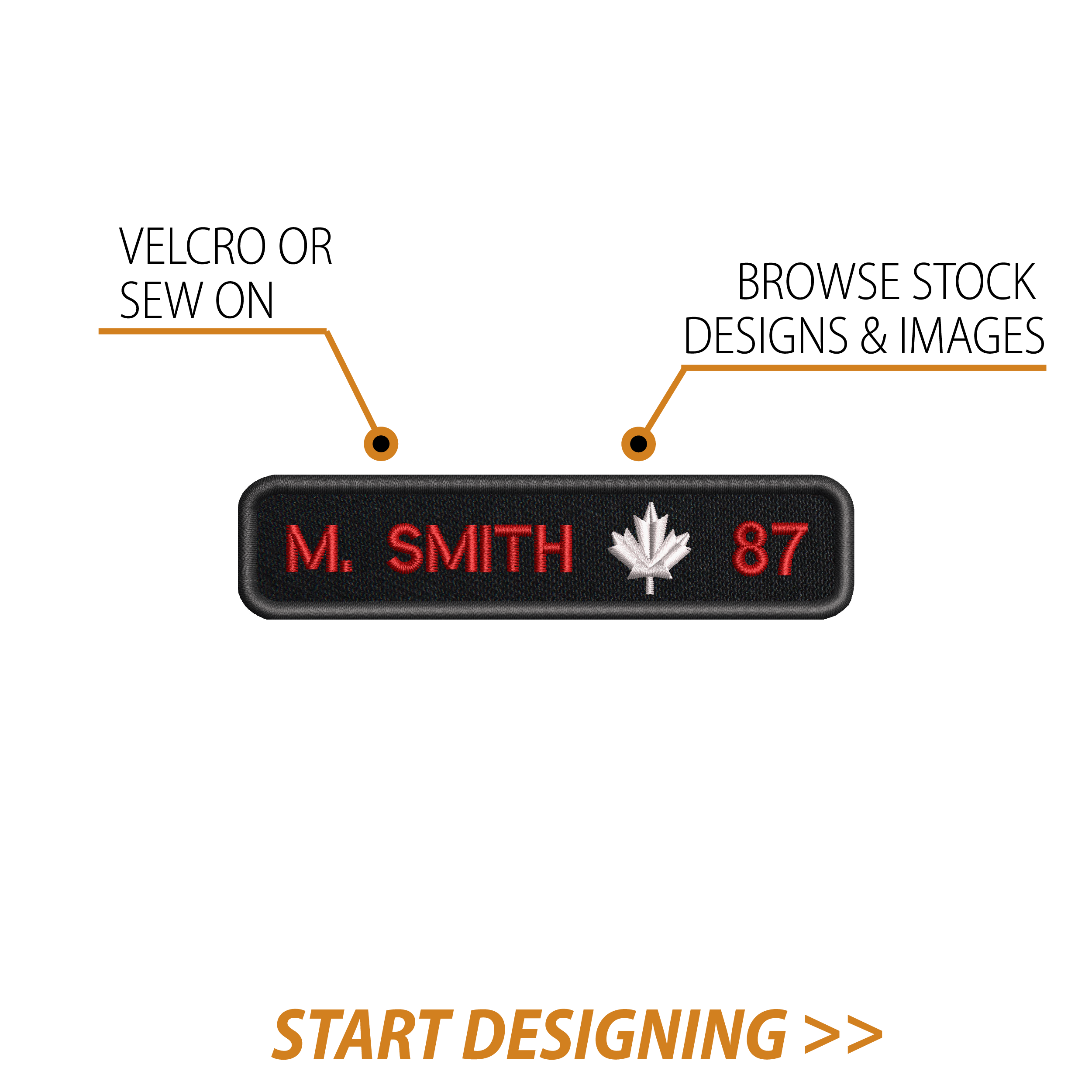 Create Your Own Nametape(1 x 4.25" Rounded Corners)