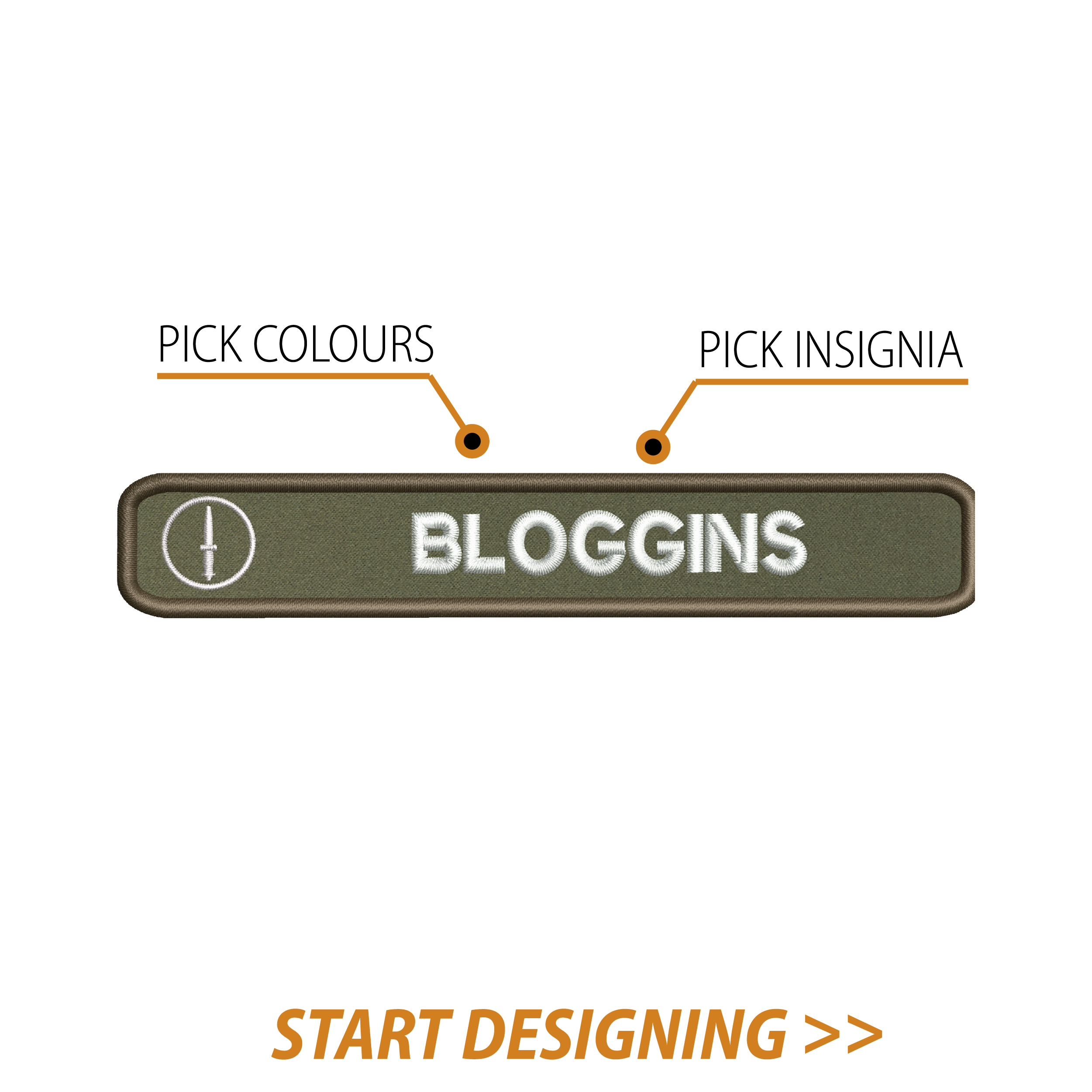 Create Your Own Nametape(1 x 6" Rounded Corners)