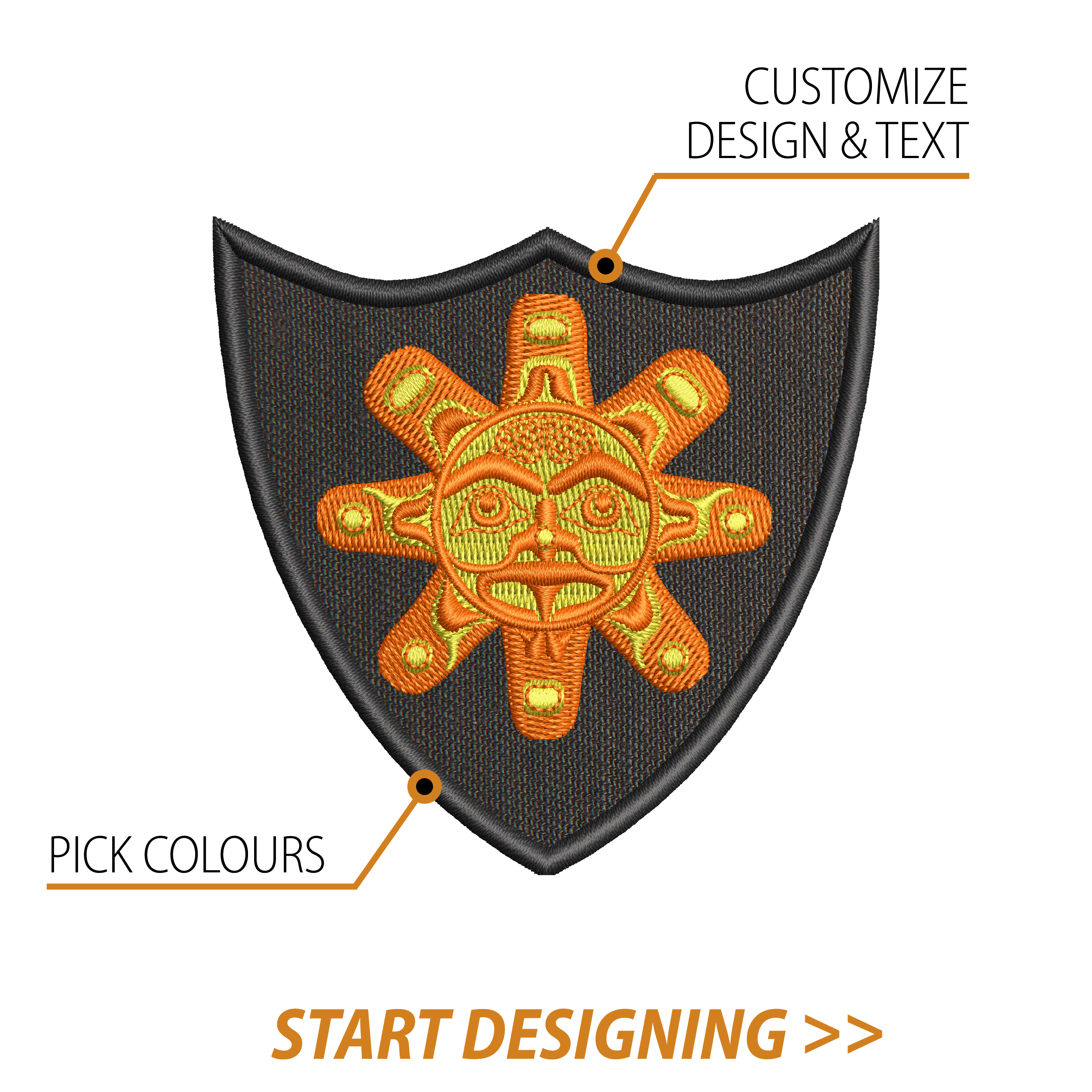 Create Your Own Shield Patch (3.25" Beveled Shield)