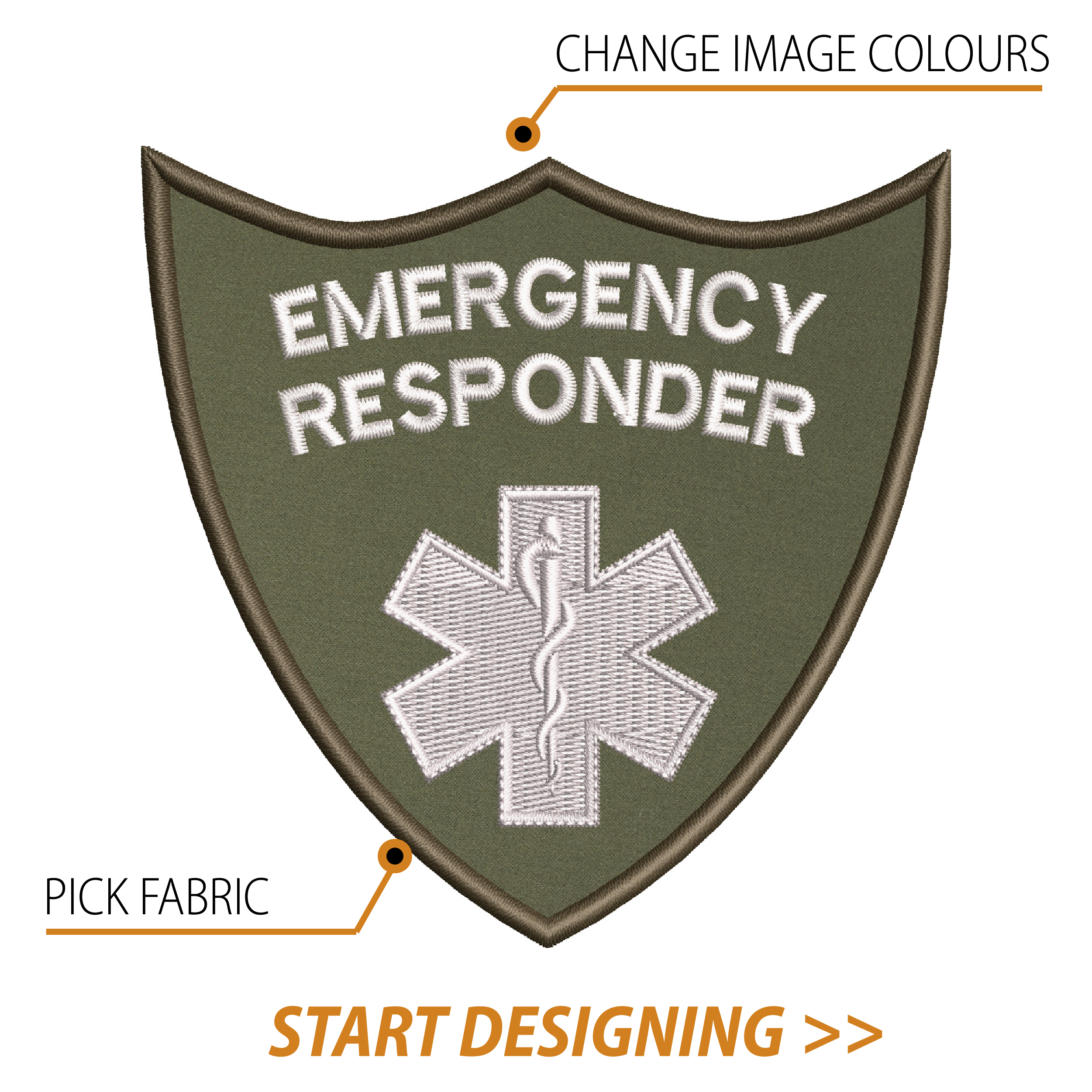 Create Your Own Shield Patch (4" Beveled Shield)