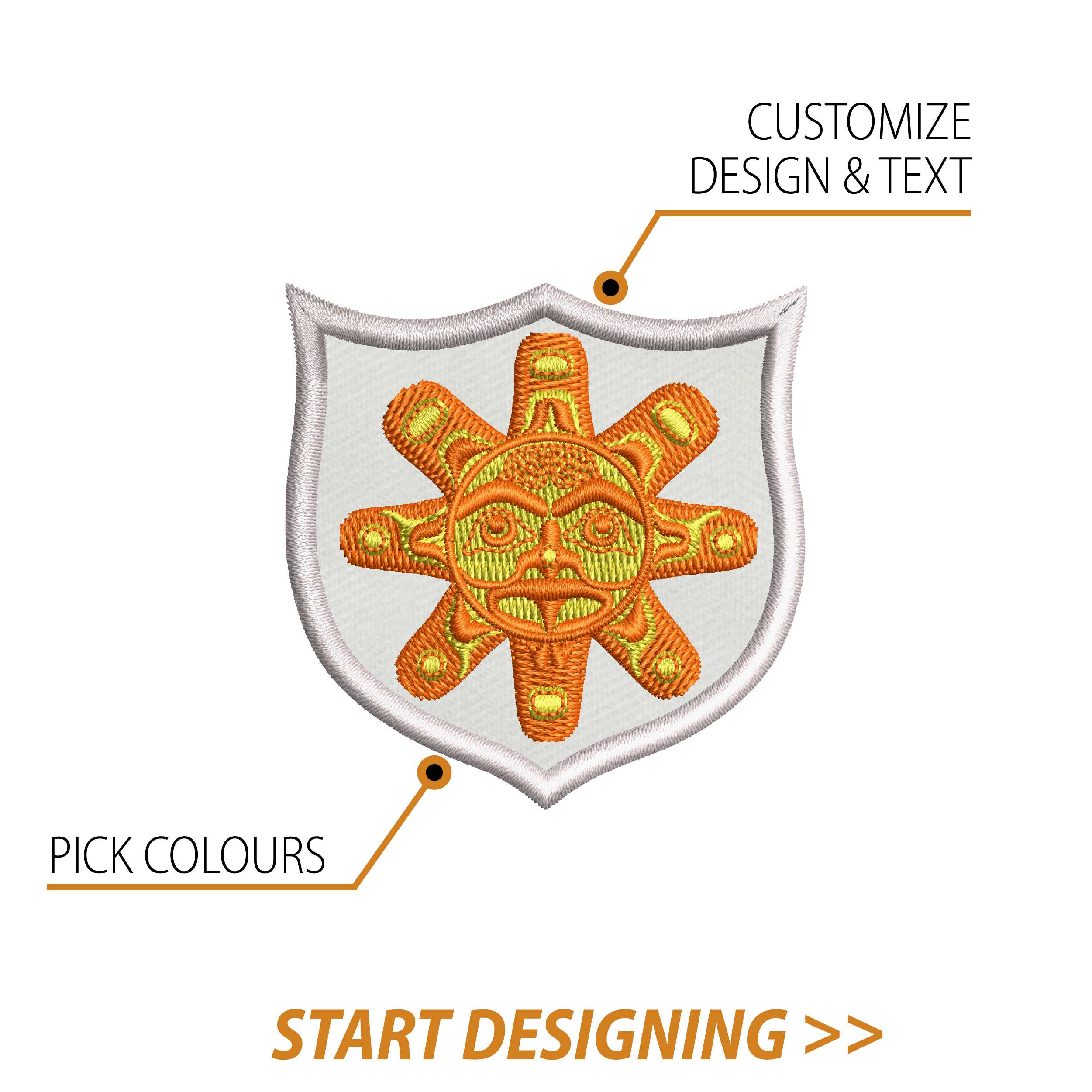 Create Your Own Shield Patch (2.25" Badge Shield)