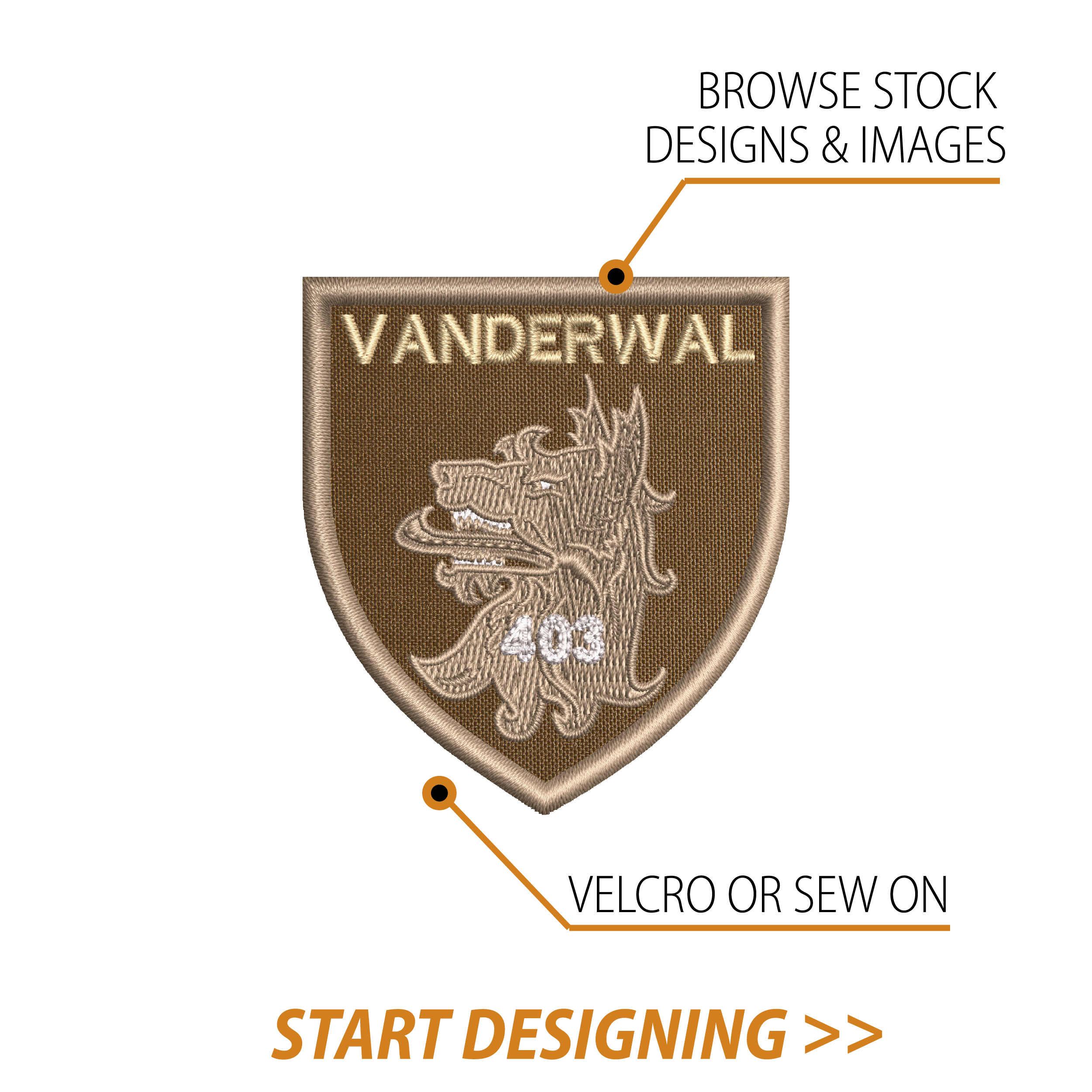Create Your Own Shield Patch (2.25" x 2.50" Classic Shield)
