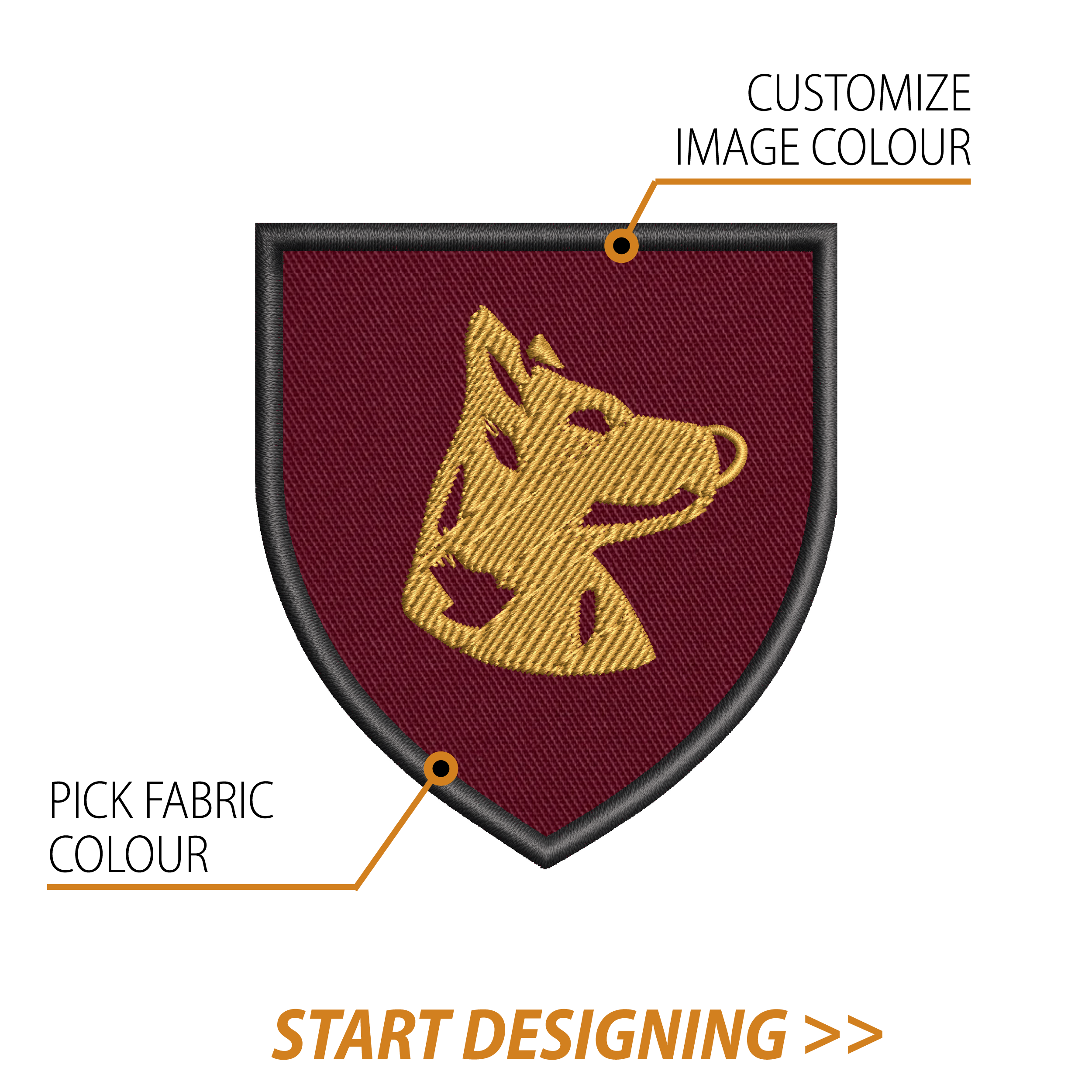 Create Your Own Shield Patch (2.75" x 3" Classic Shield)