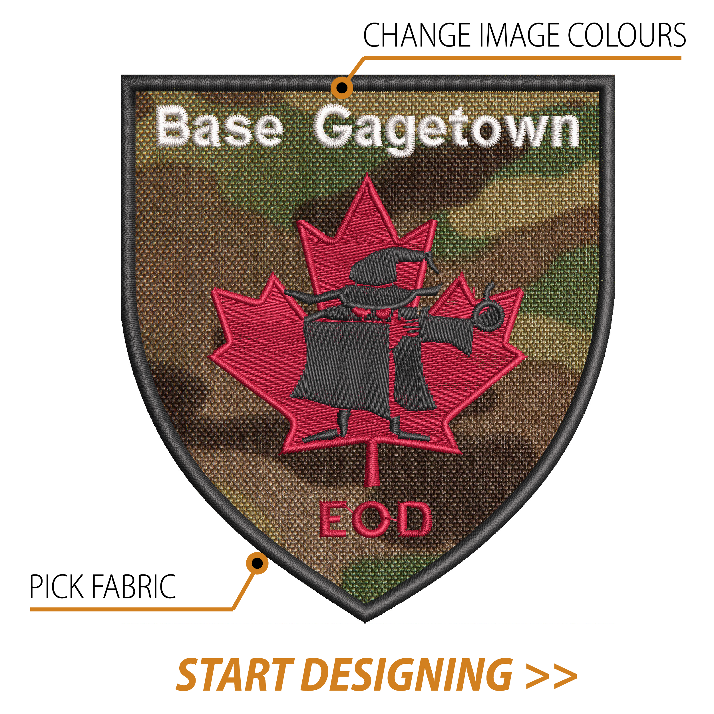 Create Your Own Shield Patch (4" x 4.40" Classic Shield)