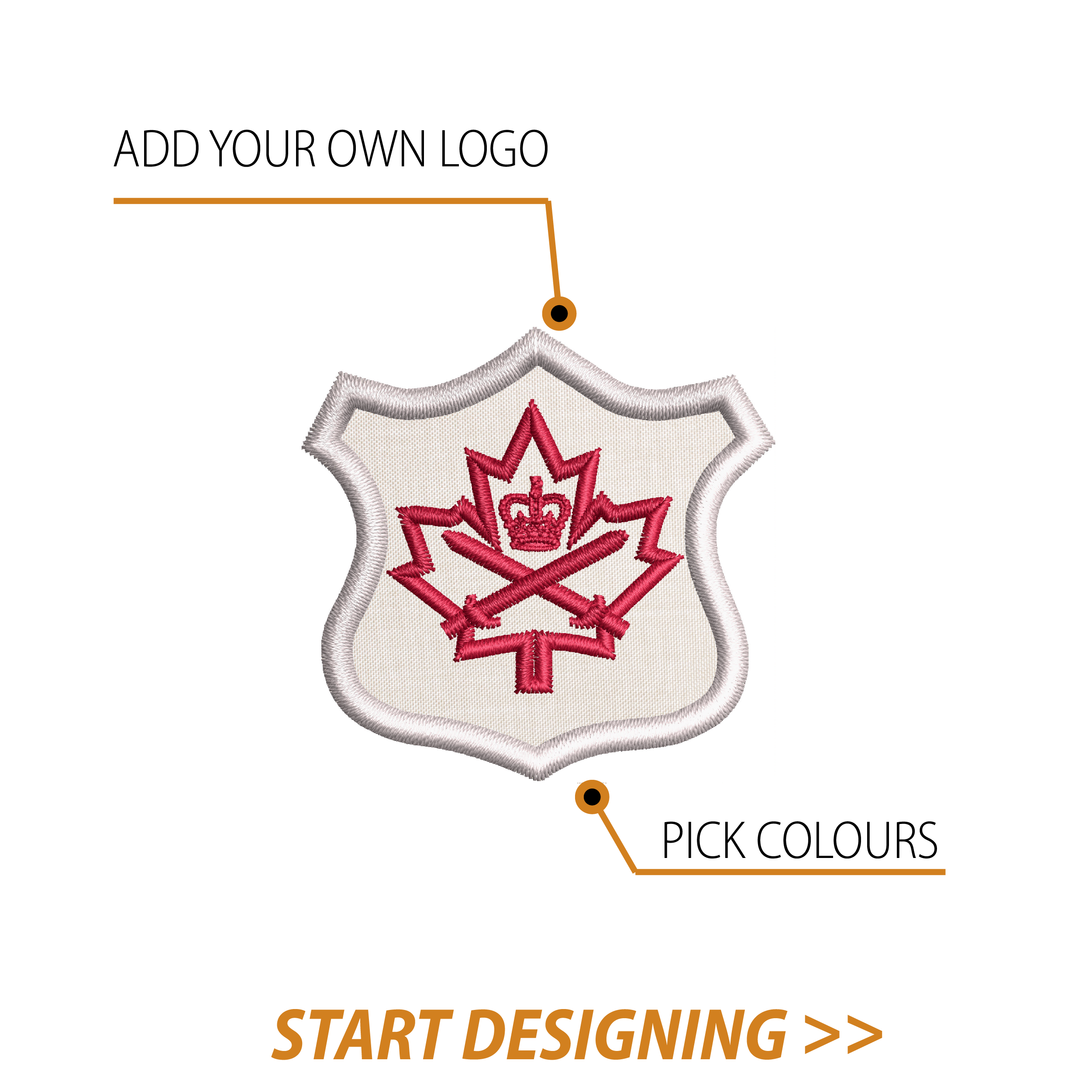 Create Your Own Shield Patch (2" x 1.95" Elegant Shield)