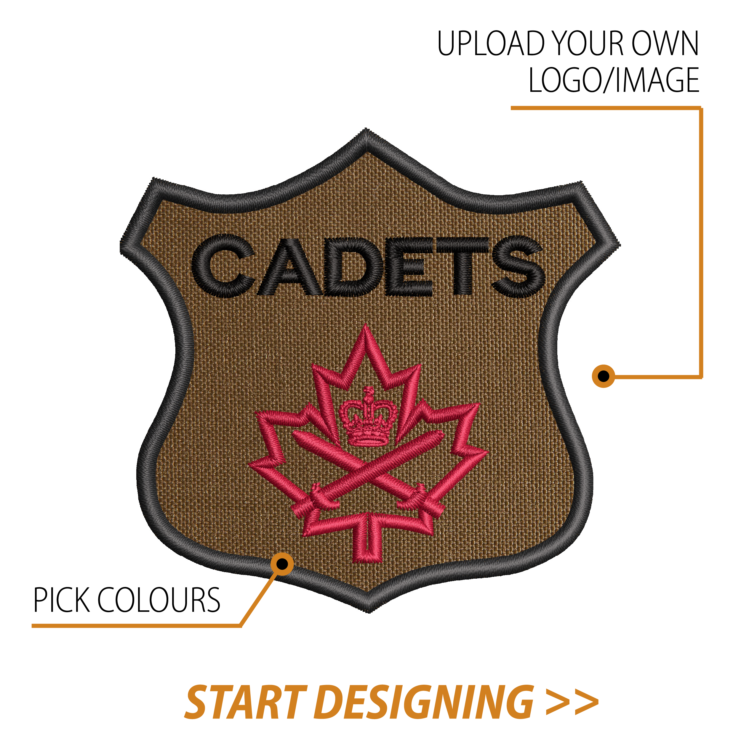 Create Your Own Shield Patch (3.5" x 3.40" Elegant Shield)