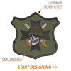 Create Your Own Shield Patch (3.75" x 3.75" Elegant Shield)