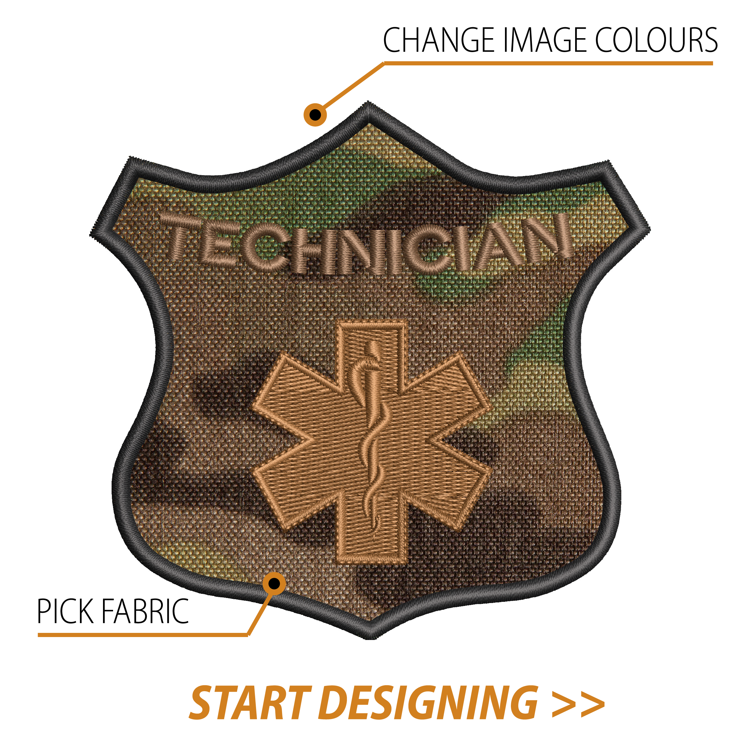 Create Your Own Shield Patch (4.15" x 4" Elegant Shield)