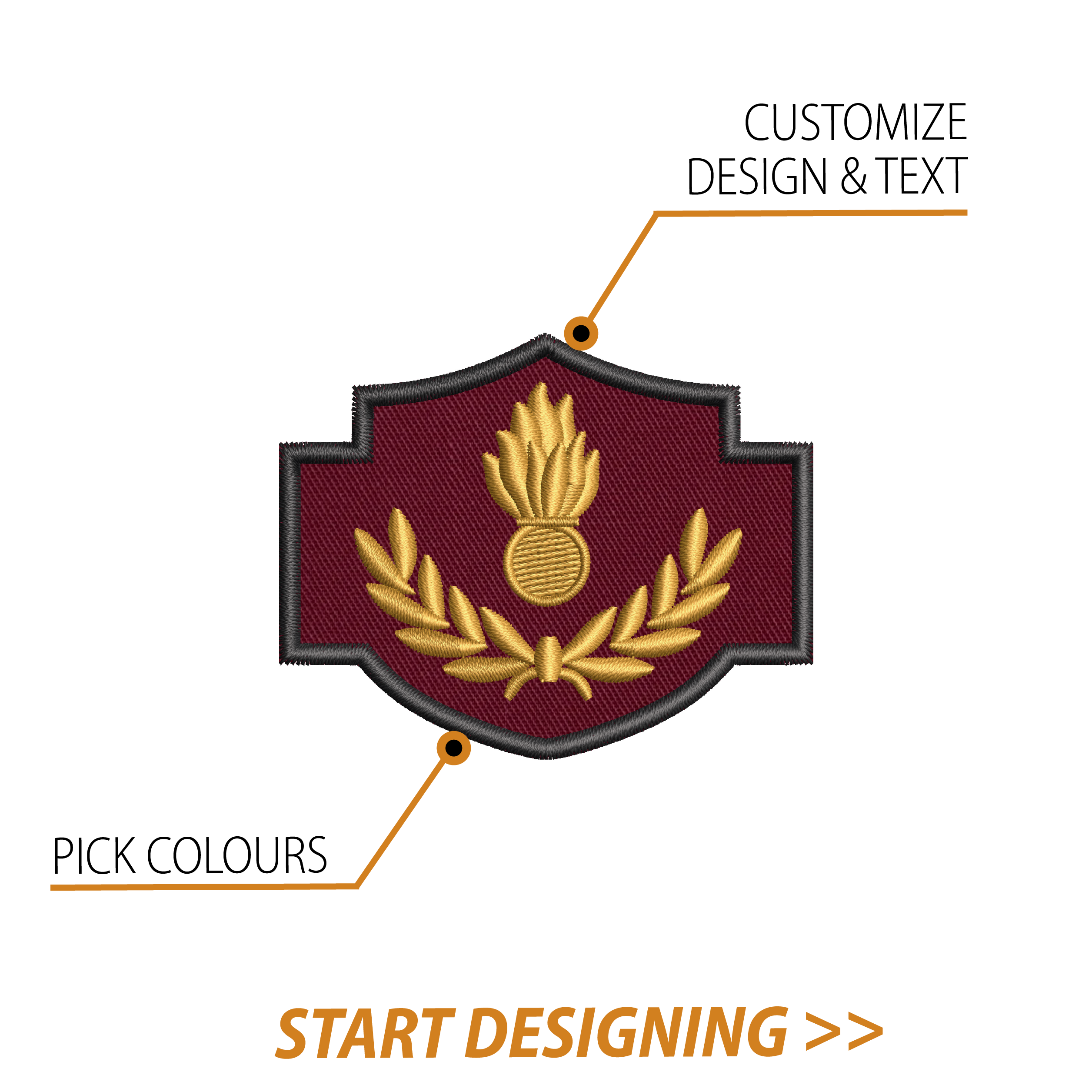 Create Your Own Shield Patch (2" x 2.5" Modified Shield)