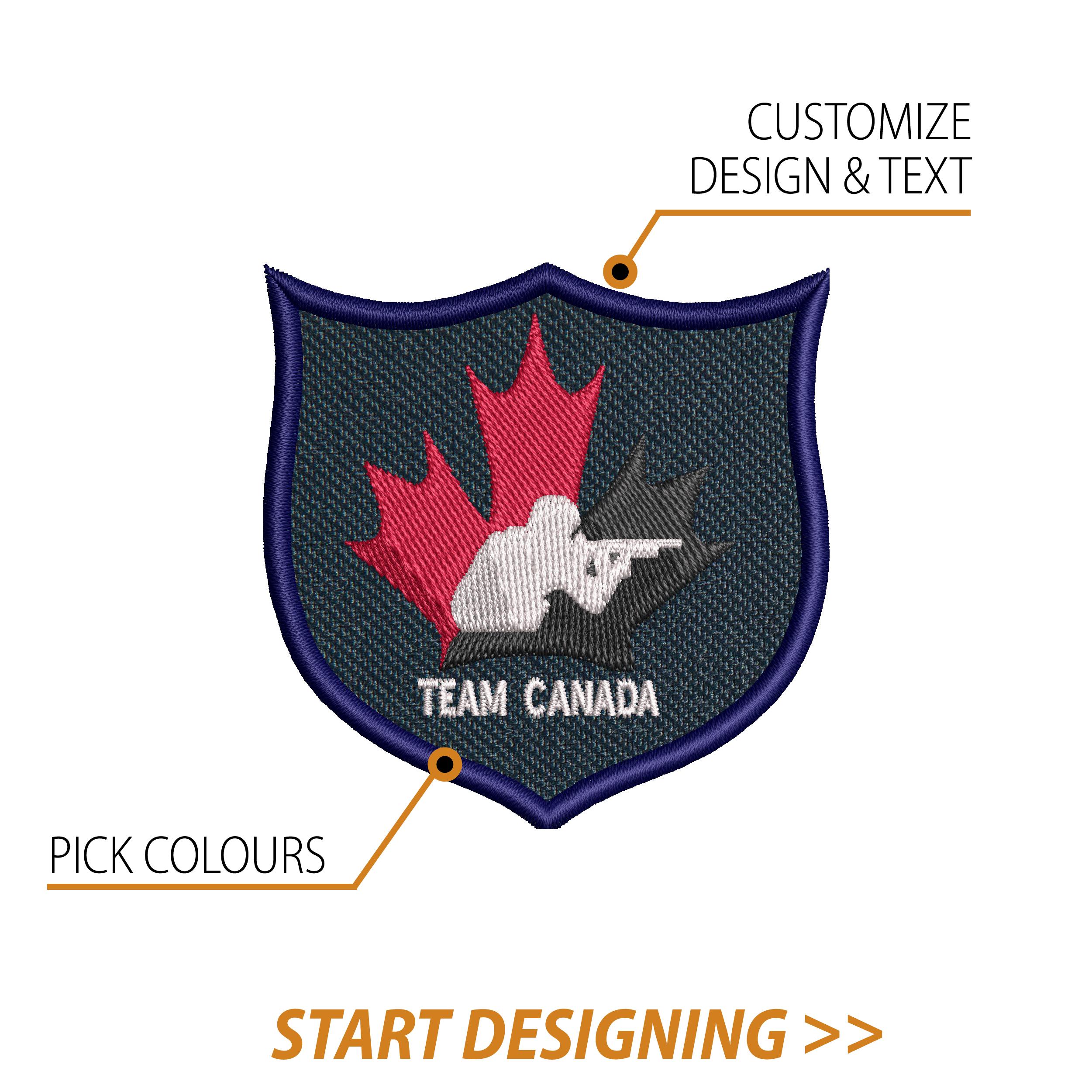 Create Your Own Shield Patch (2.75" Badge Shield)