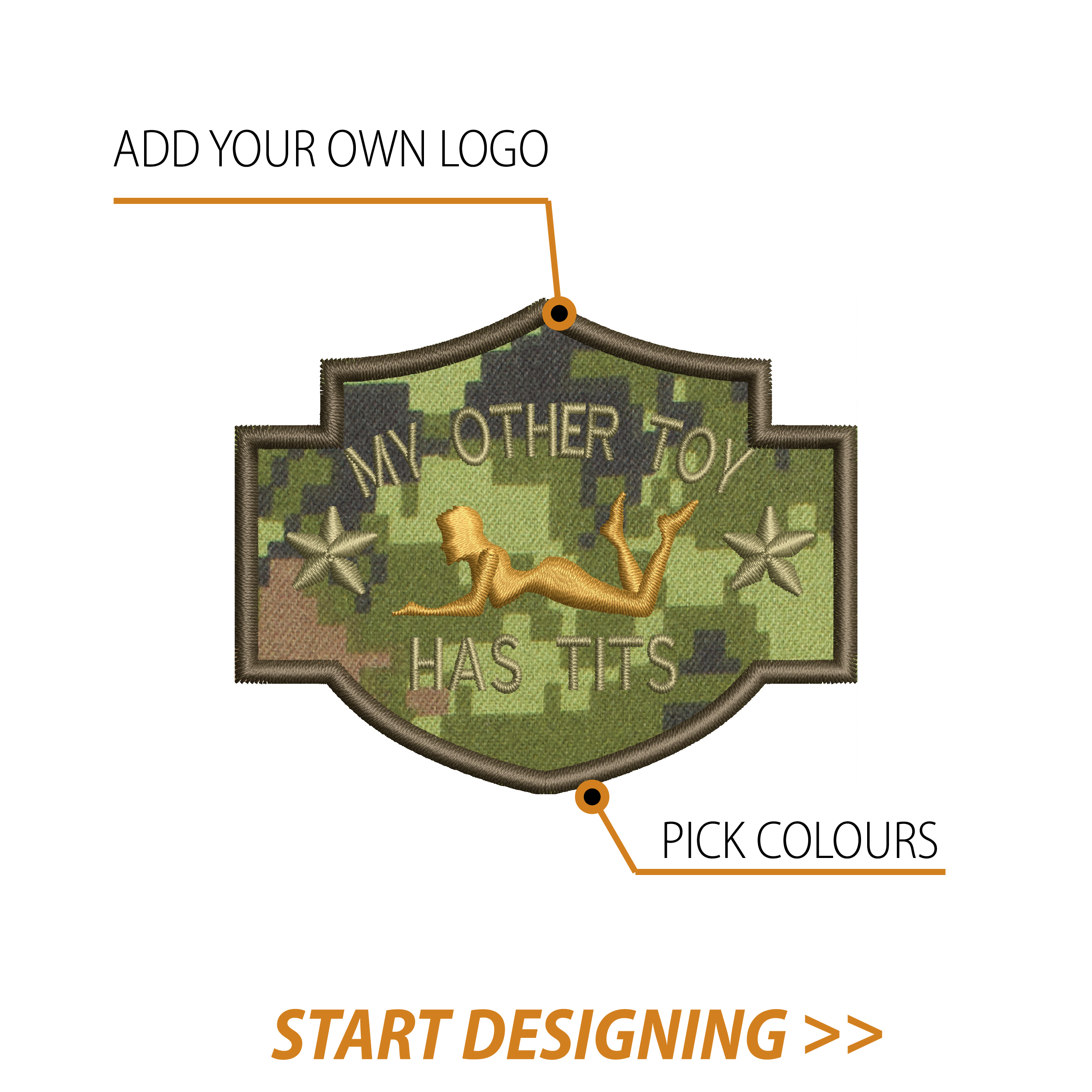 Create Your Own Shield Patch (2.5" x 3.10" Modified Shield)