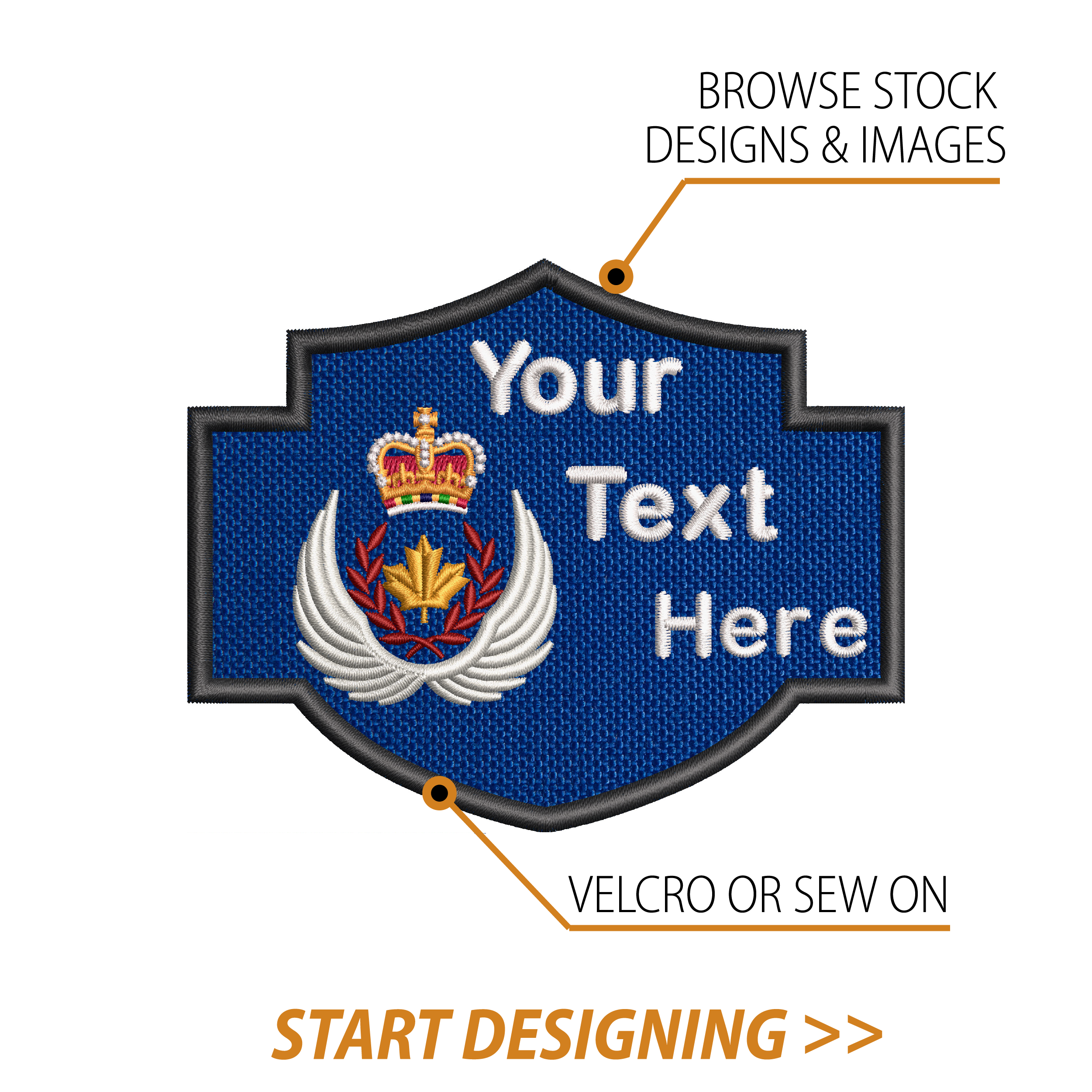 Create Your Own Shield Patch (3.5" x 4.4" Modified Shield)