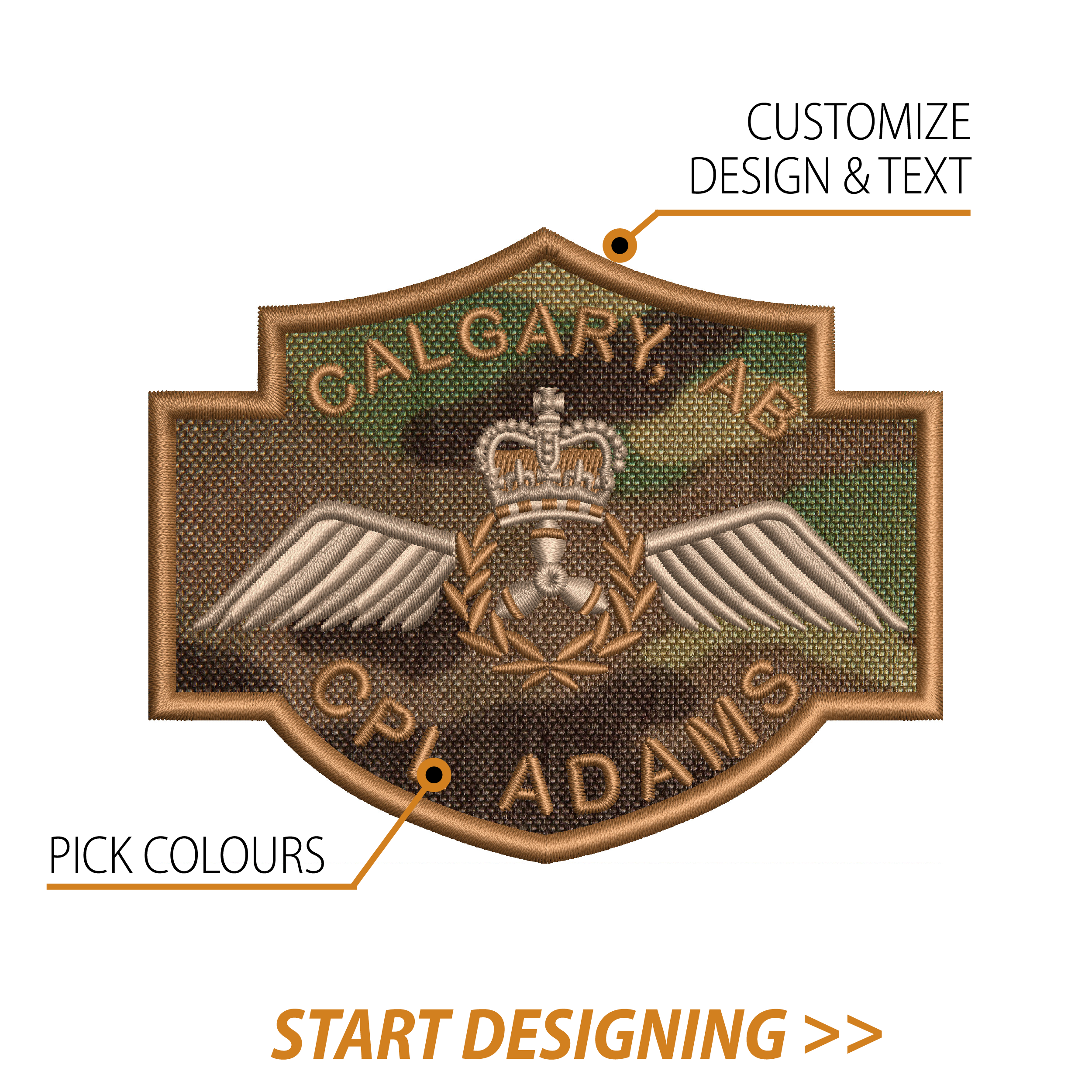 Create Your Own Shield Patch (4" x 5" Modified Shield)