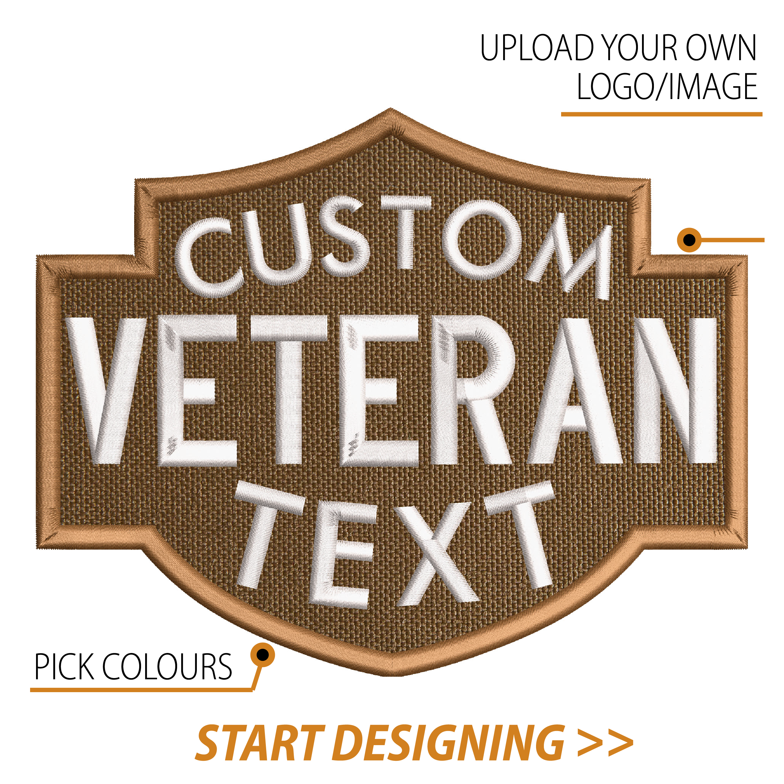 Create Your Own Shield Patch (5" x 6.25" Modified Shield)