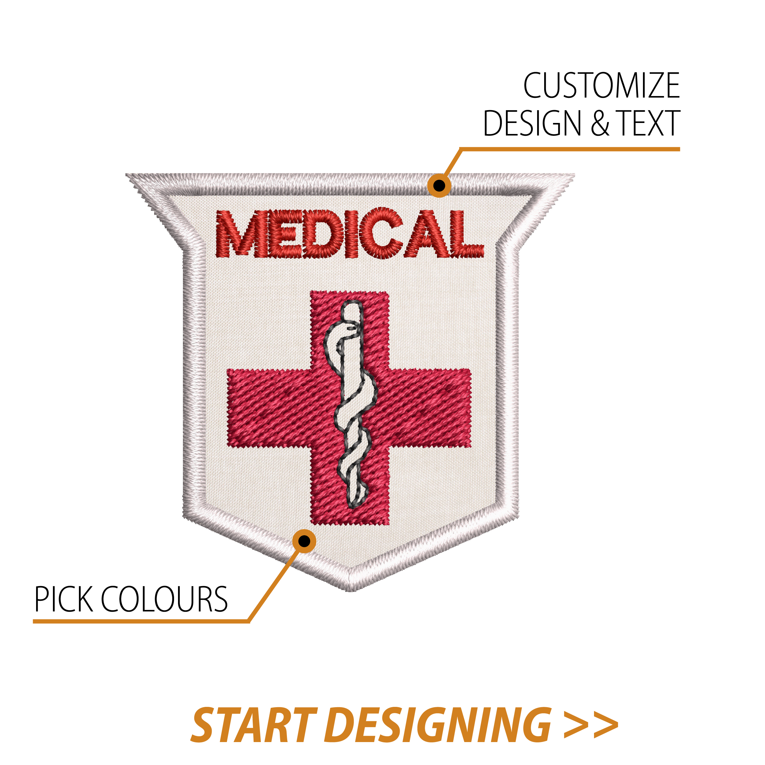 Create Your Own Shield Patch (2.25" X 2.42" Straight Beveled)