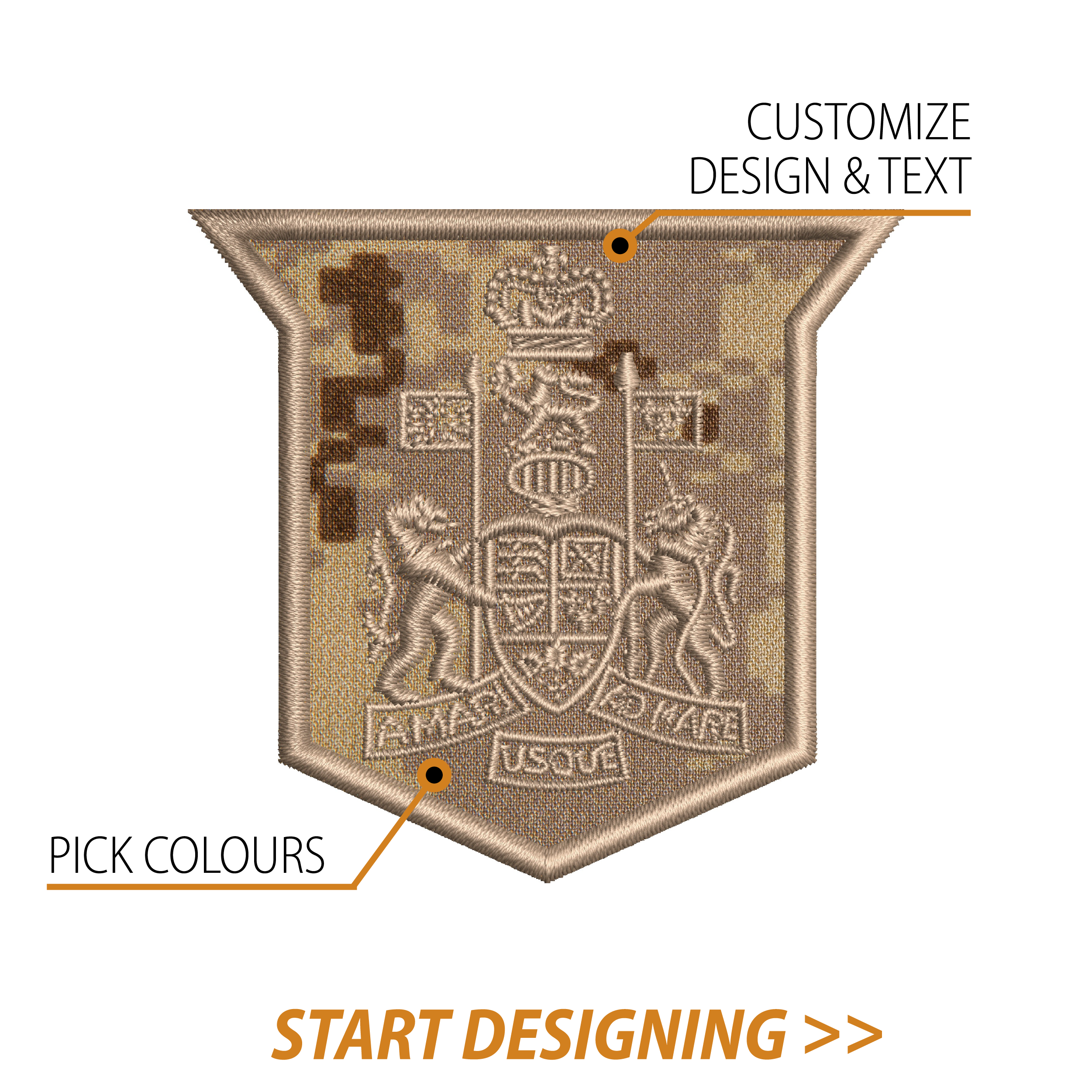 Create Your Own Shield Patch (2.75" X 2.94" Straight Beveled)