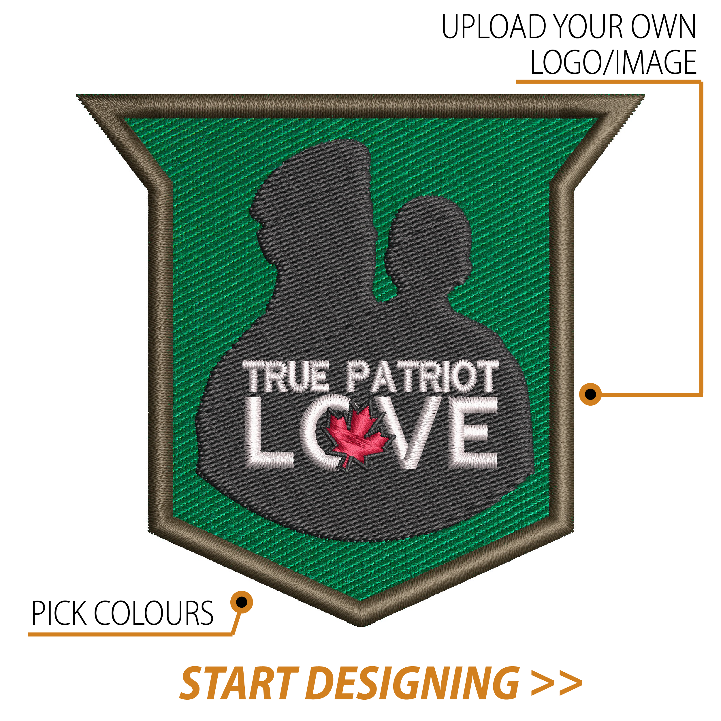 Create Your Own Shield Patch (3.50" X 3.75" Straight Beveled)