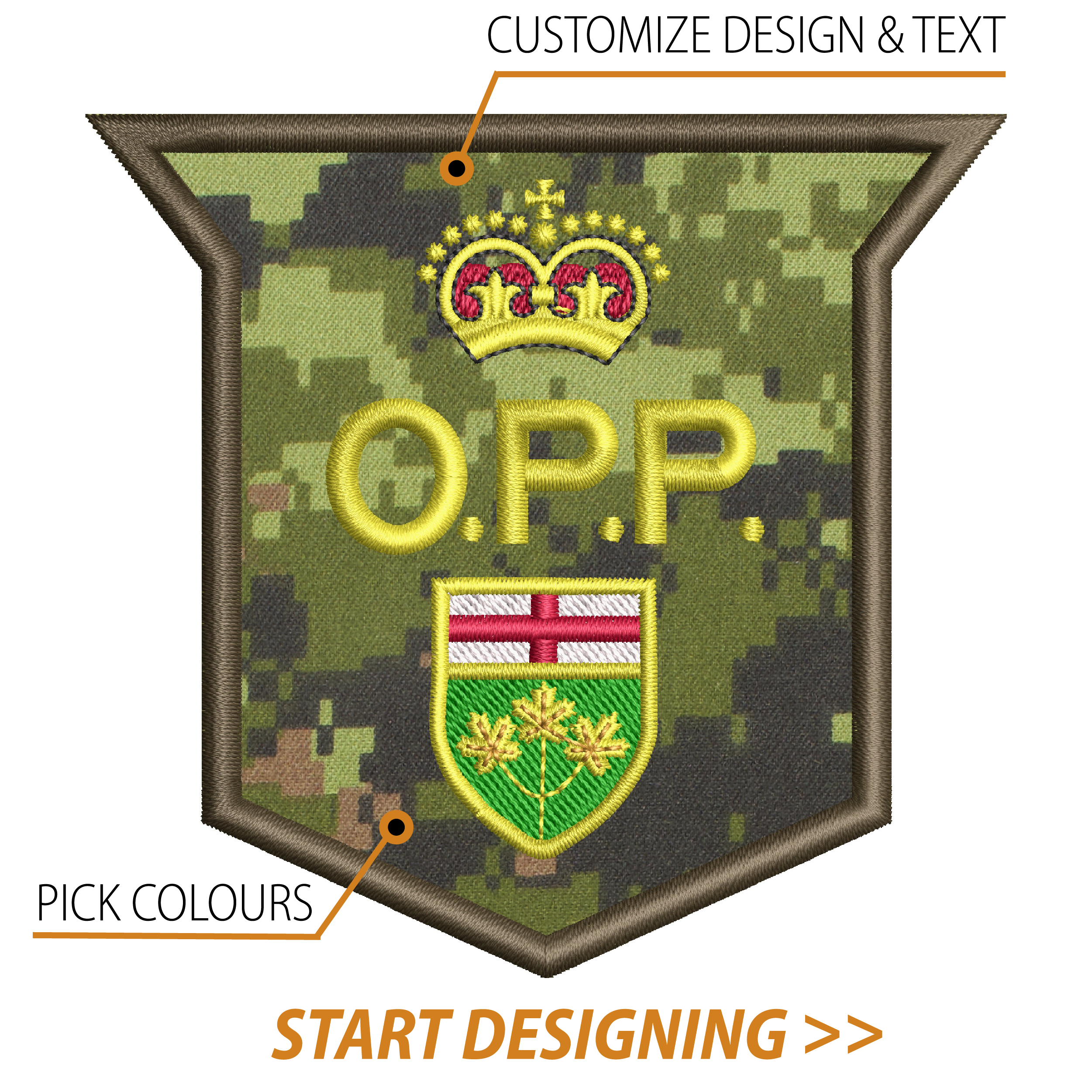 Create Your Own Shield Patch (3.75" X 4" Straight Beveled)