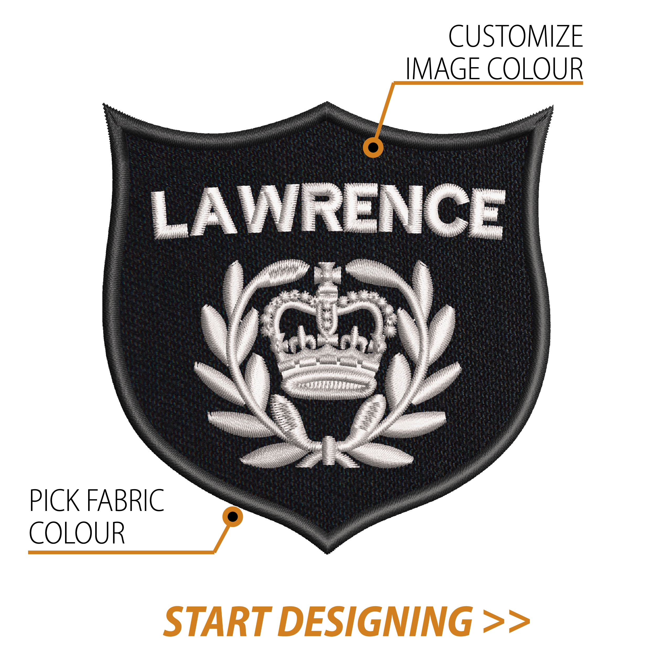 Create Your Own Shield Patch (3.5" Badge Shield)
