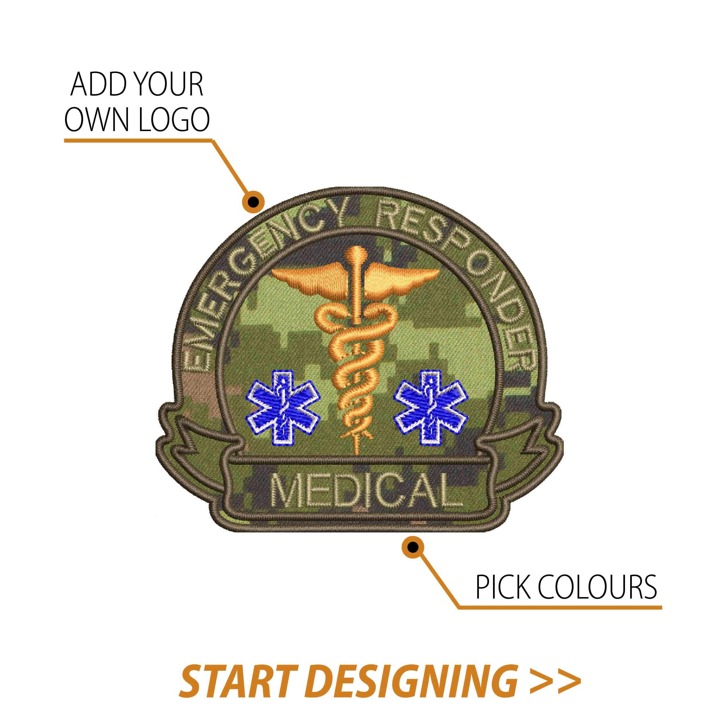 Create Your Own Patch (2.5 X 3" Circle With Scroll 2)