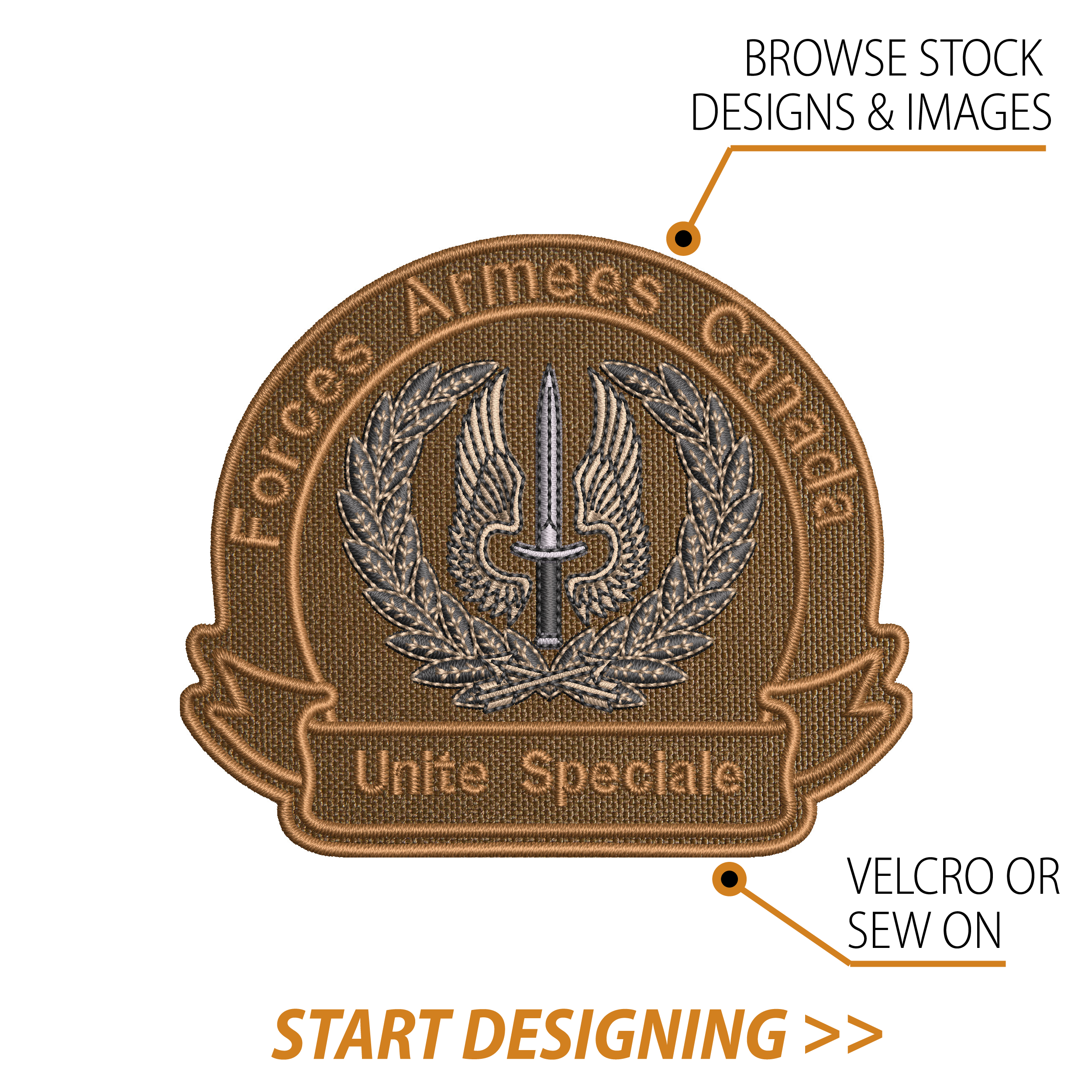 Create Your Own Patch (3.5 X 4.15" Circle With Scroll 2)