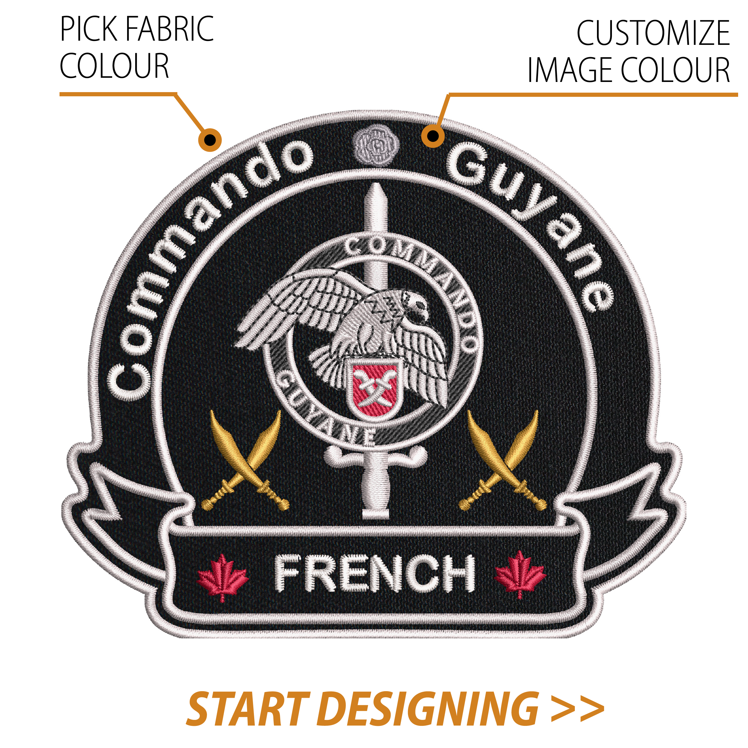 Create Your Own Patch (4.5 X 5.30" Circle With Scroll 2)