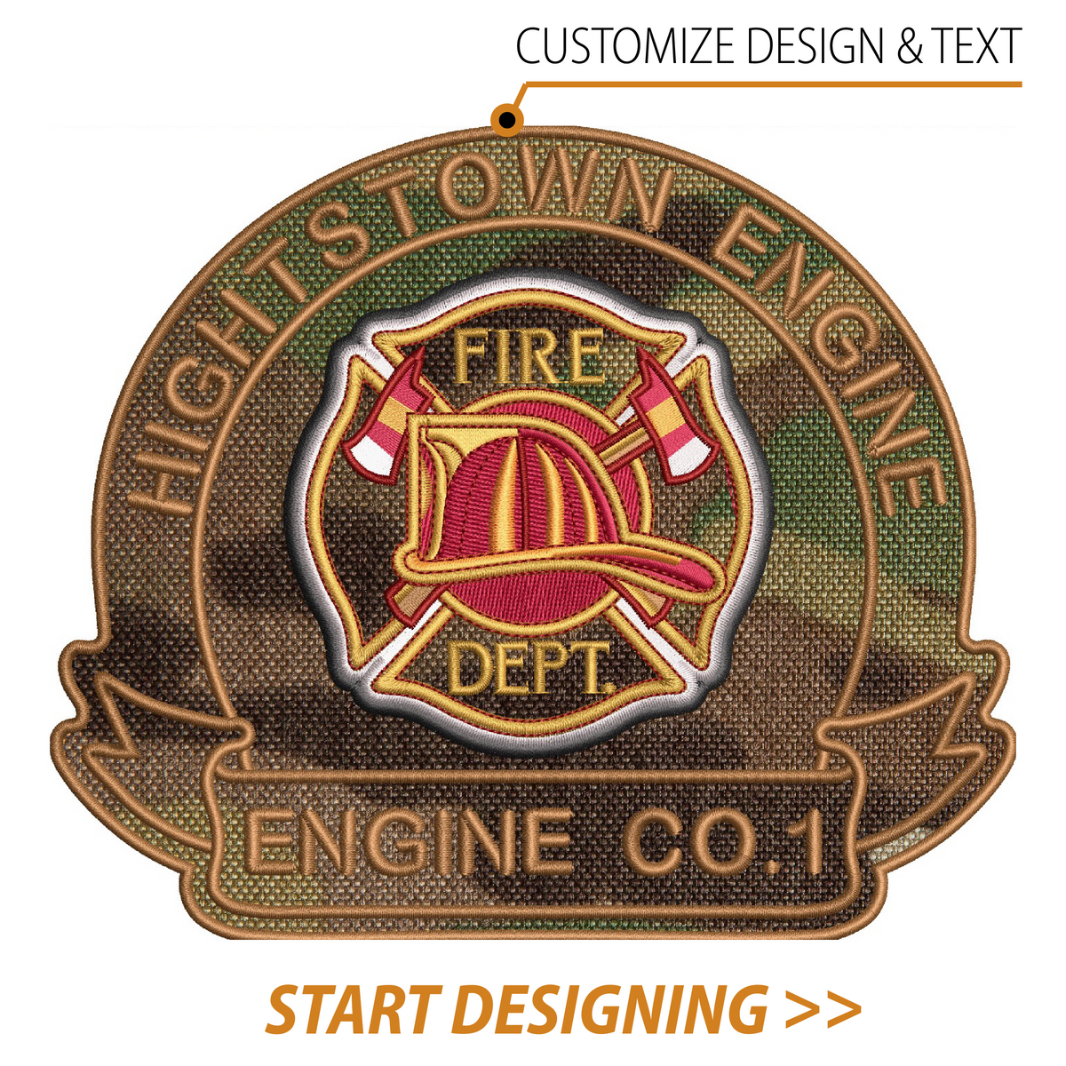 Create Your Own Patch (6 X 7.10" Circle With Scroll 2)