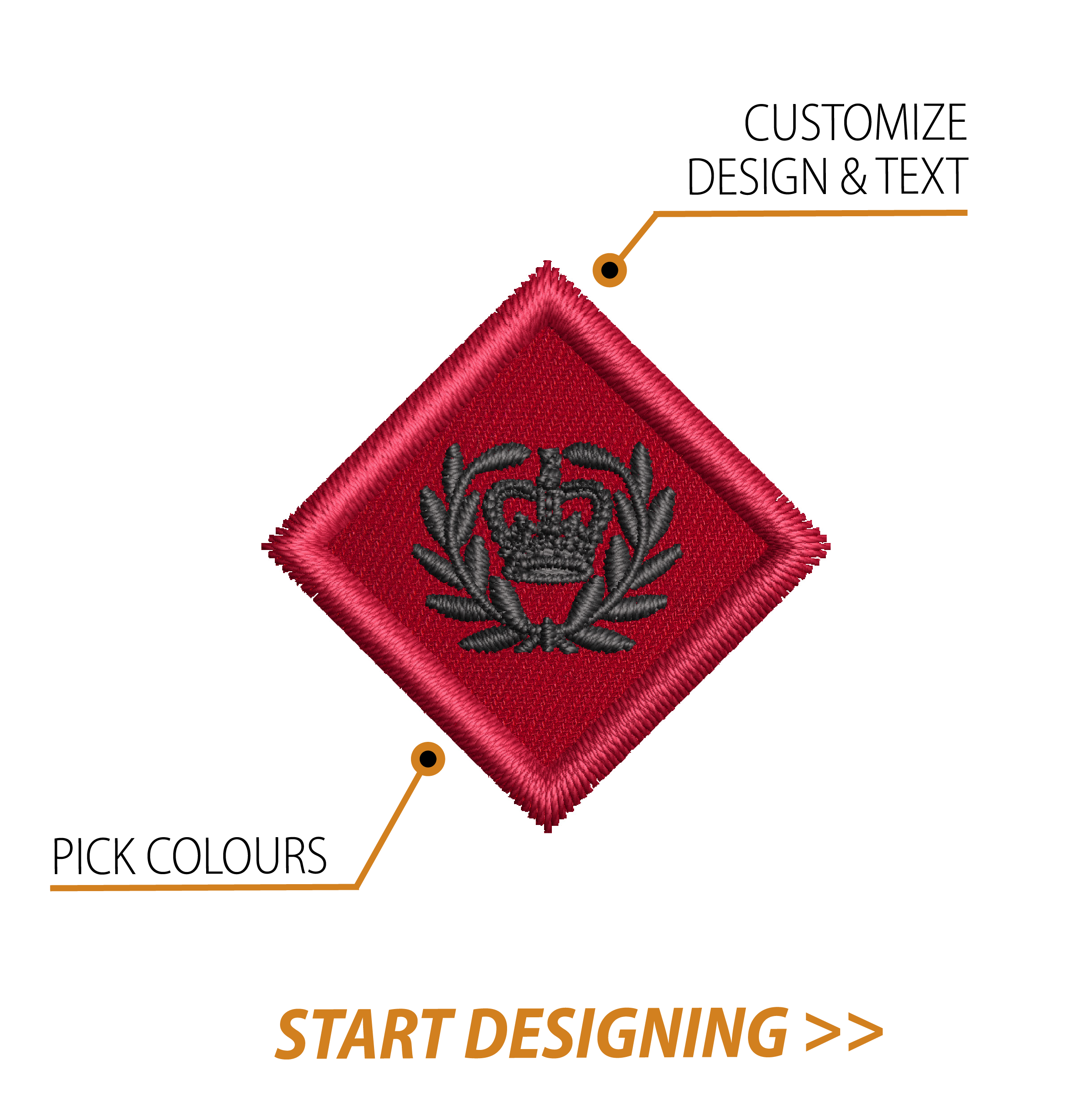 Create Your Own Patch (1.25 x 1.25" Diamond )