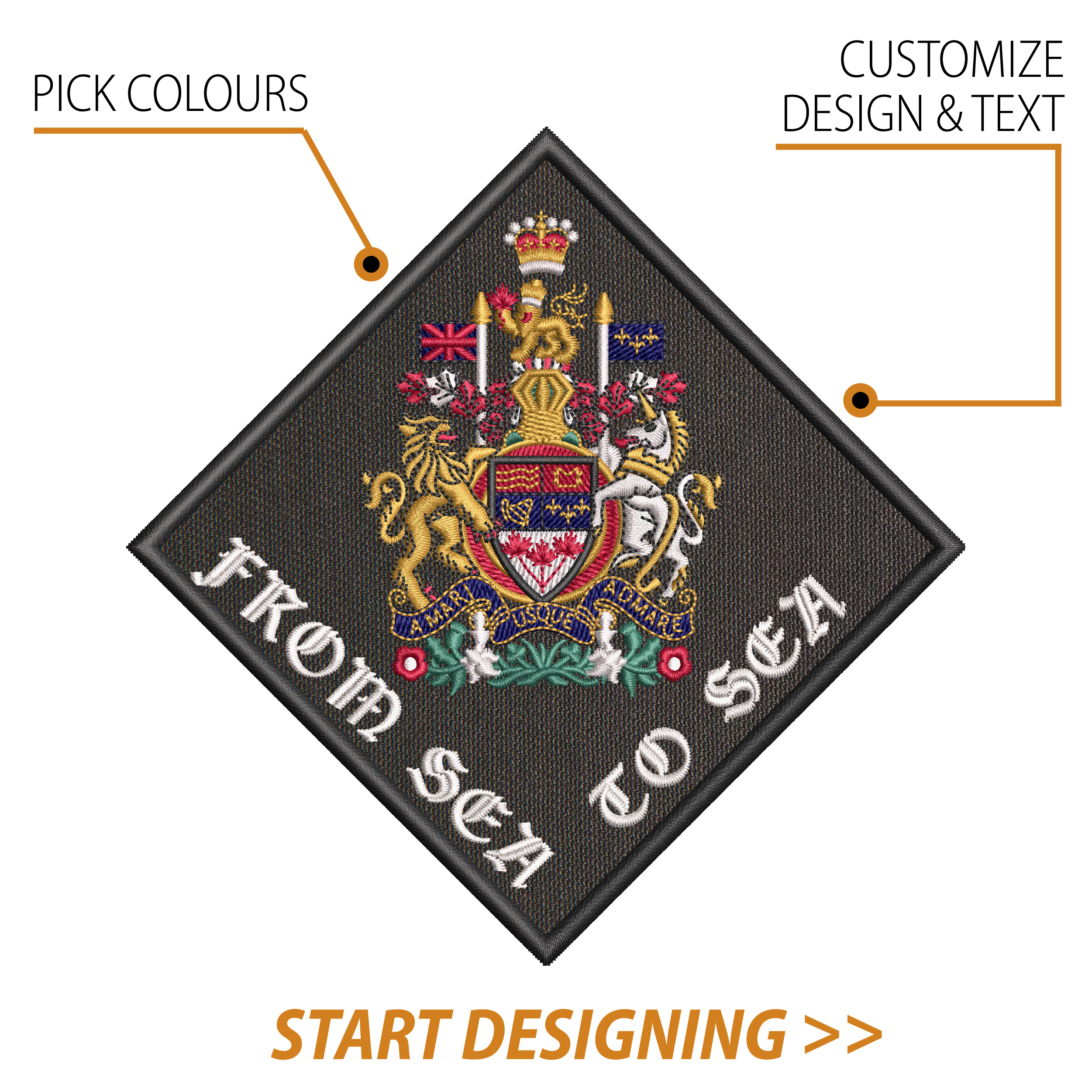 Create Your Own Patch (5 x 5" Diamond )