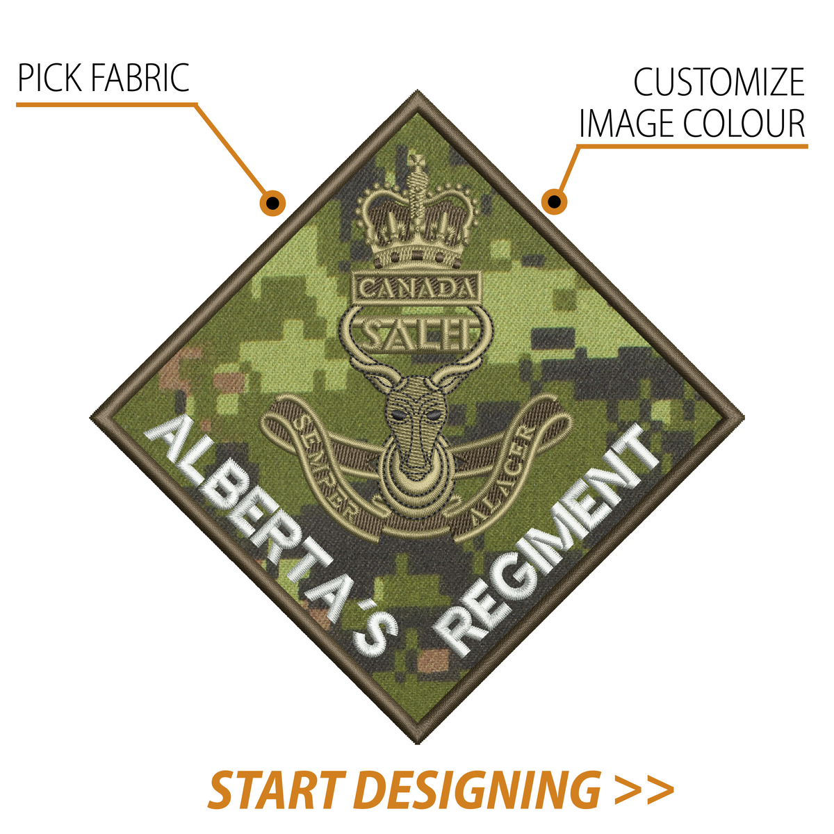 Create Your Own Patch (6 x 6" Diamond )