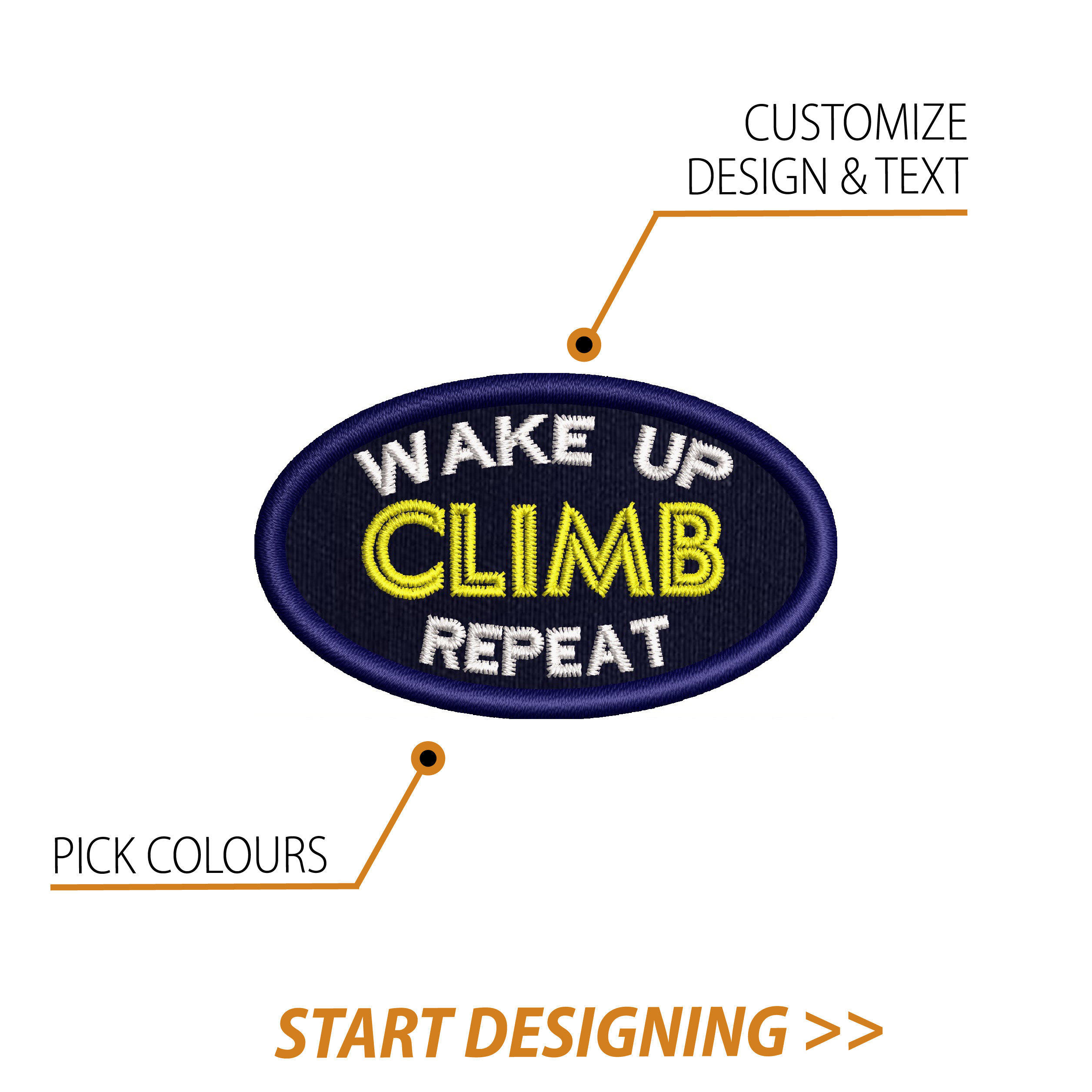 Create Your Own Patch (1.5 x 2.5" Oval)