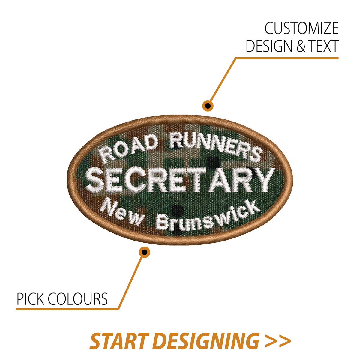 Create Your Own Patch (1.8 x 3" Oval)