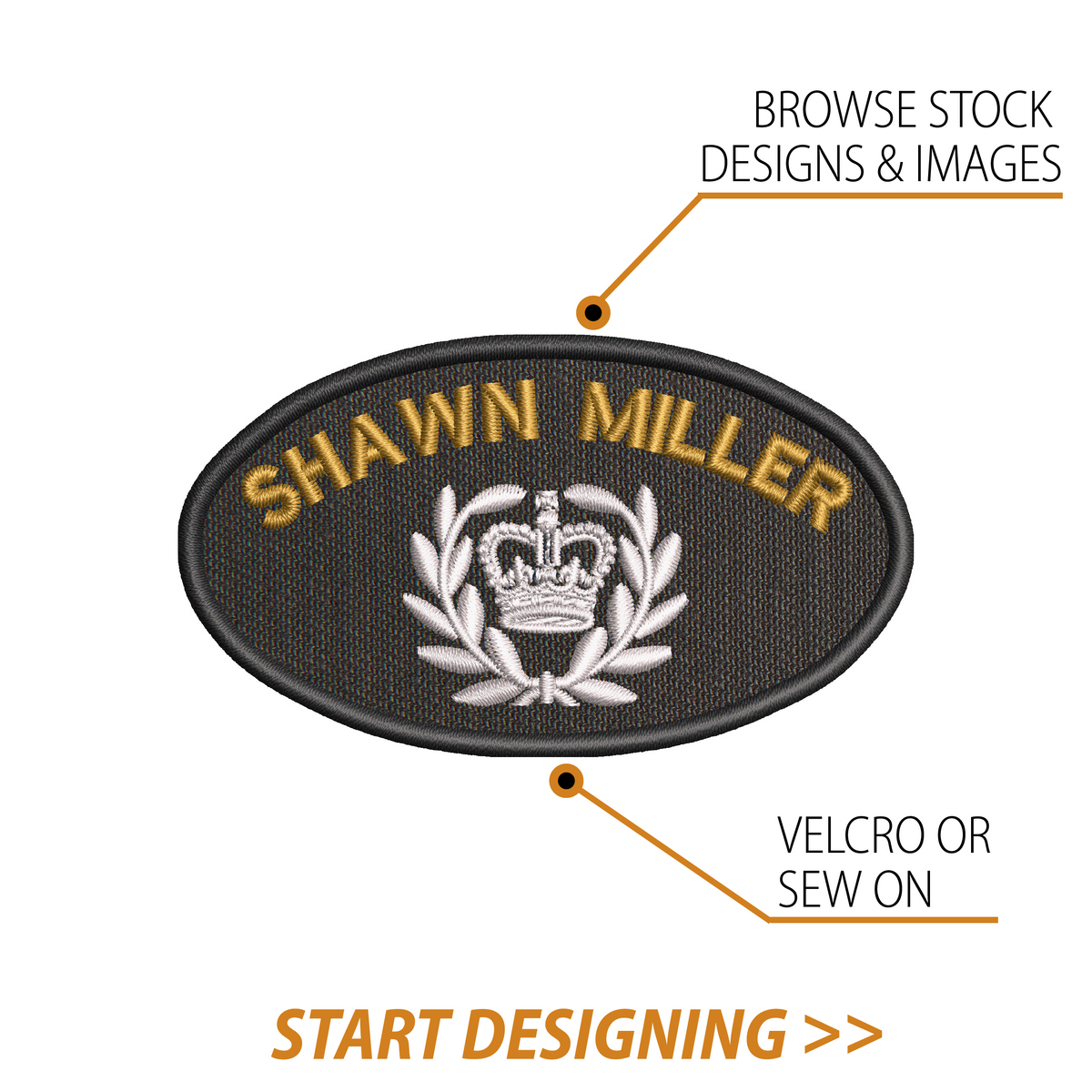 Create Your Own Patch (2.12 x 3.5" Oval)