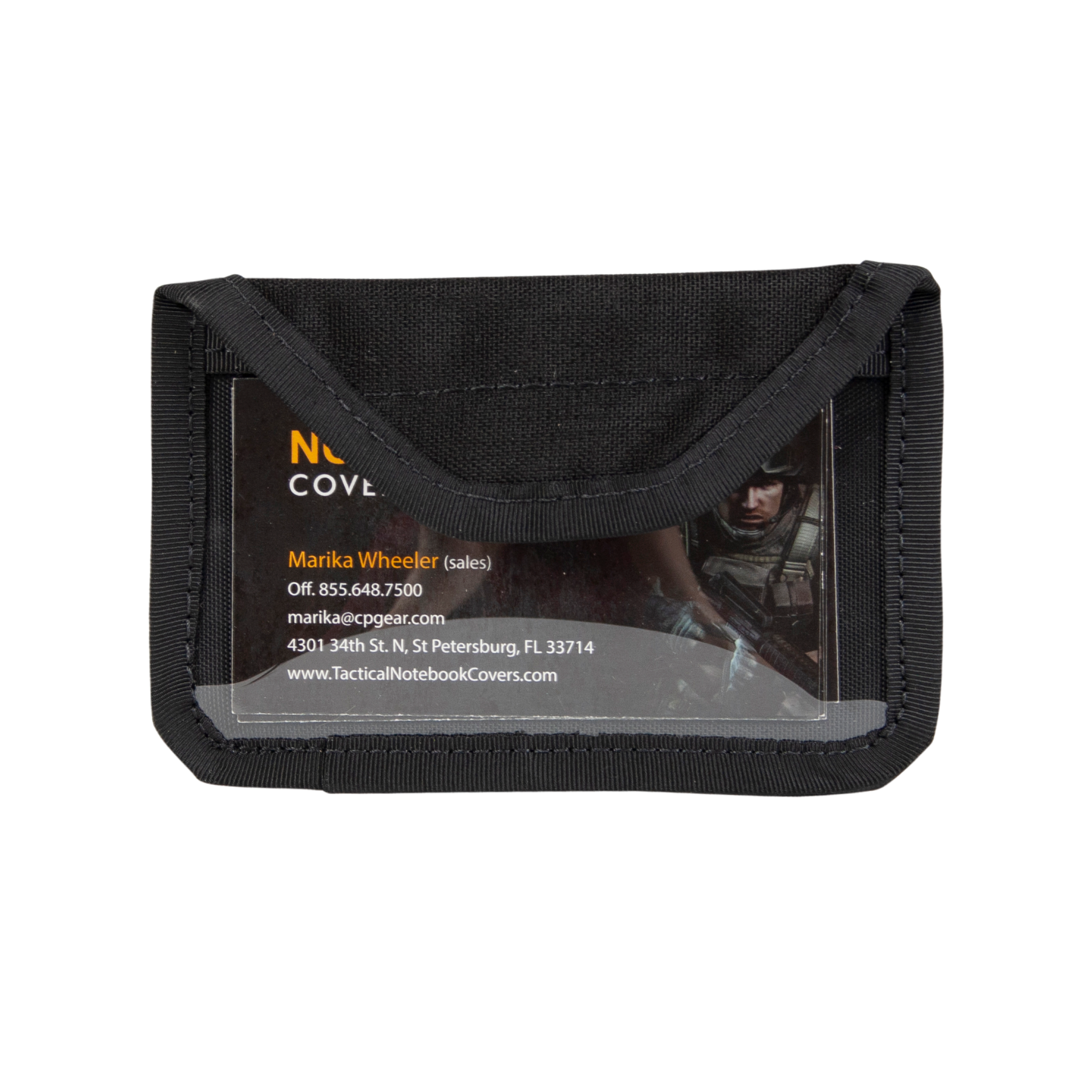 Detachable Business Card Pouch, See-Thru front