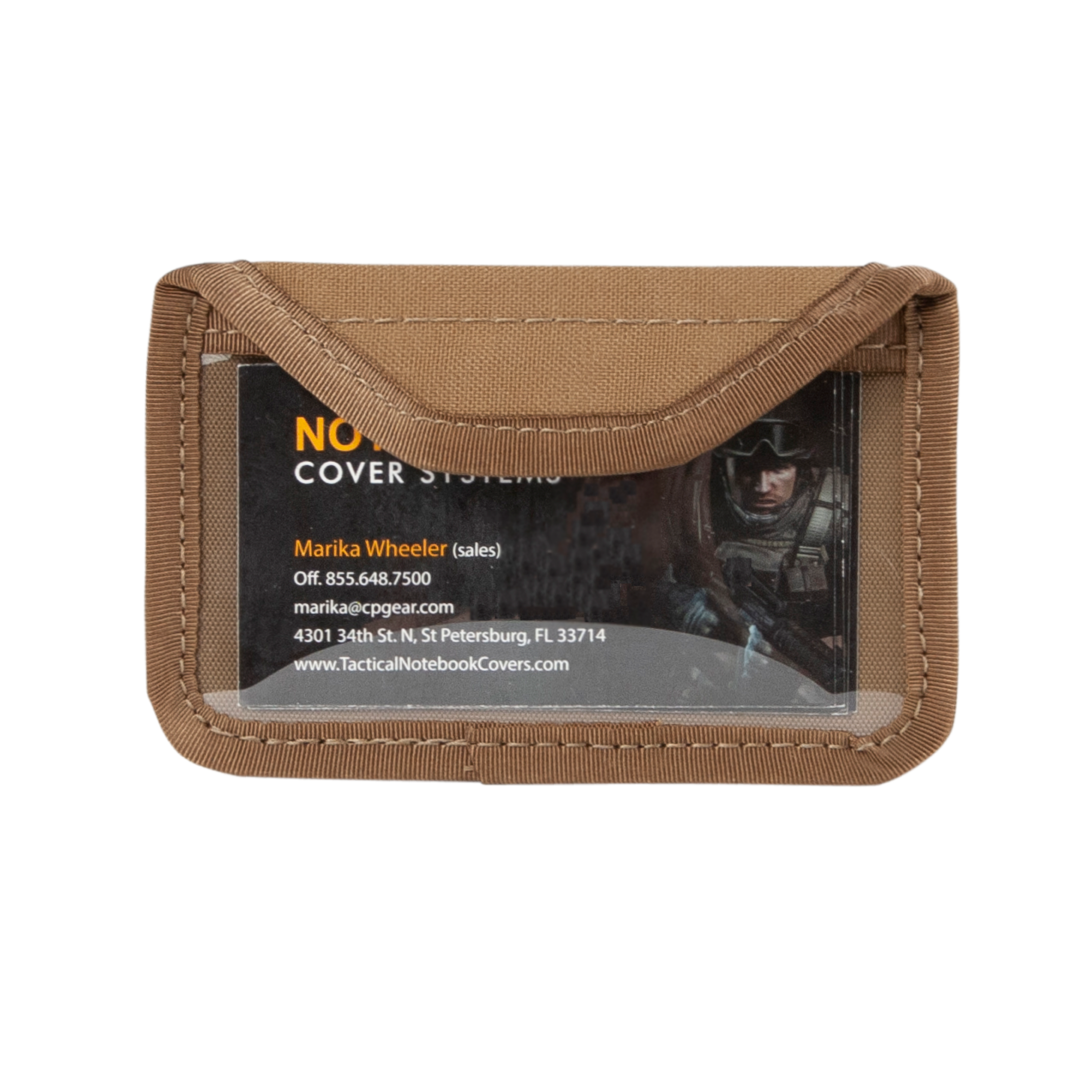 Detachable Business Card Pouch, See-Thru front